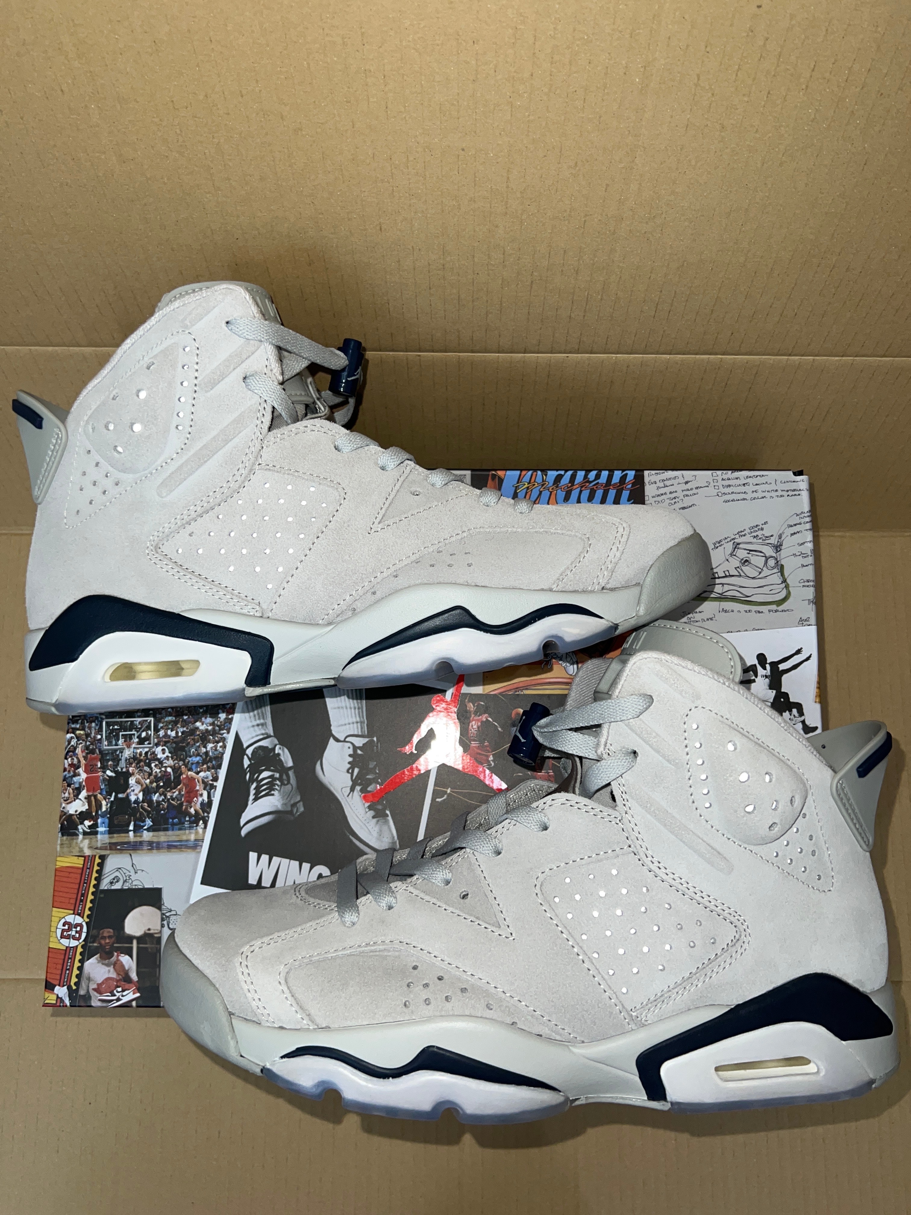 Nike Air Jordan 6 "Magnet and College Navy"
