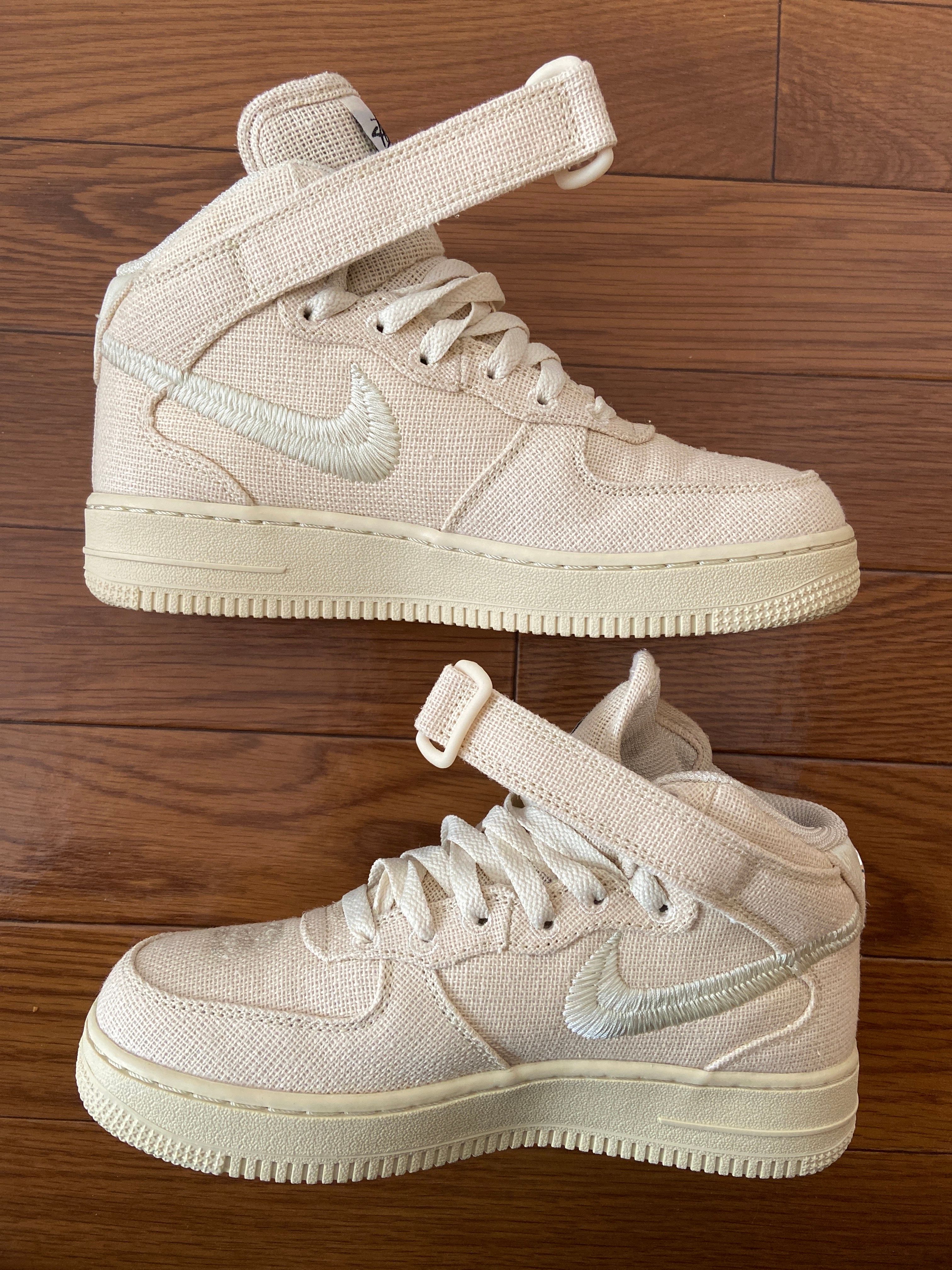 Stussy × Nike Air Force 1 Mid "Fossil Stone"