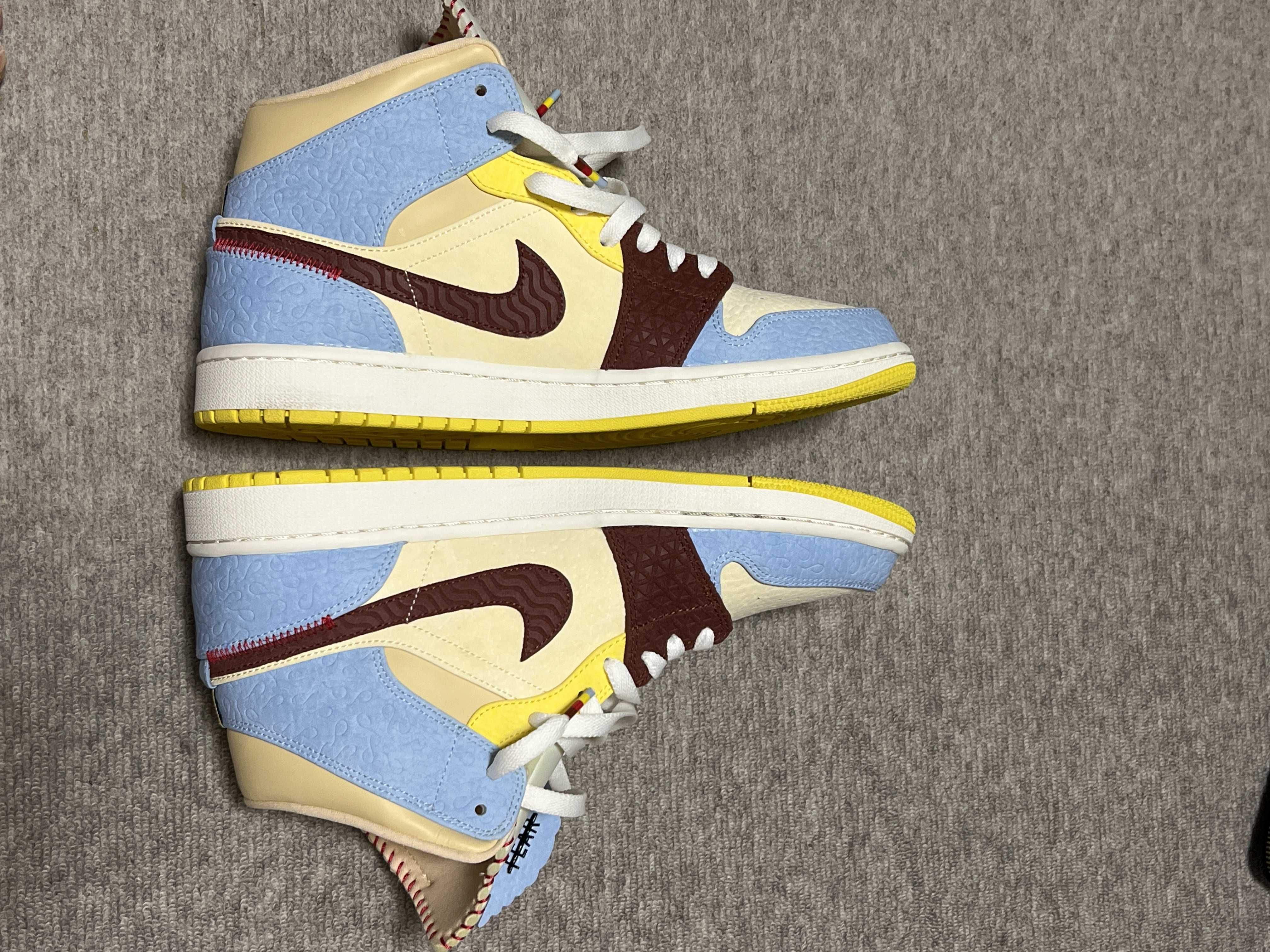 MAISON CHATEAU ROUGE × NIKE AIR JORDAN 1 MID SE "WHITE/LIGHT BLUE"