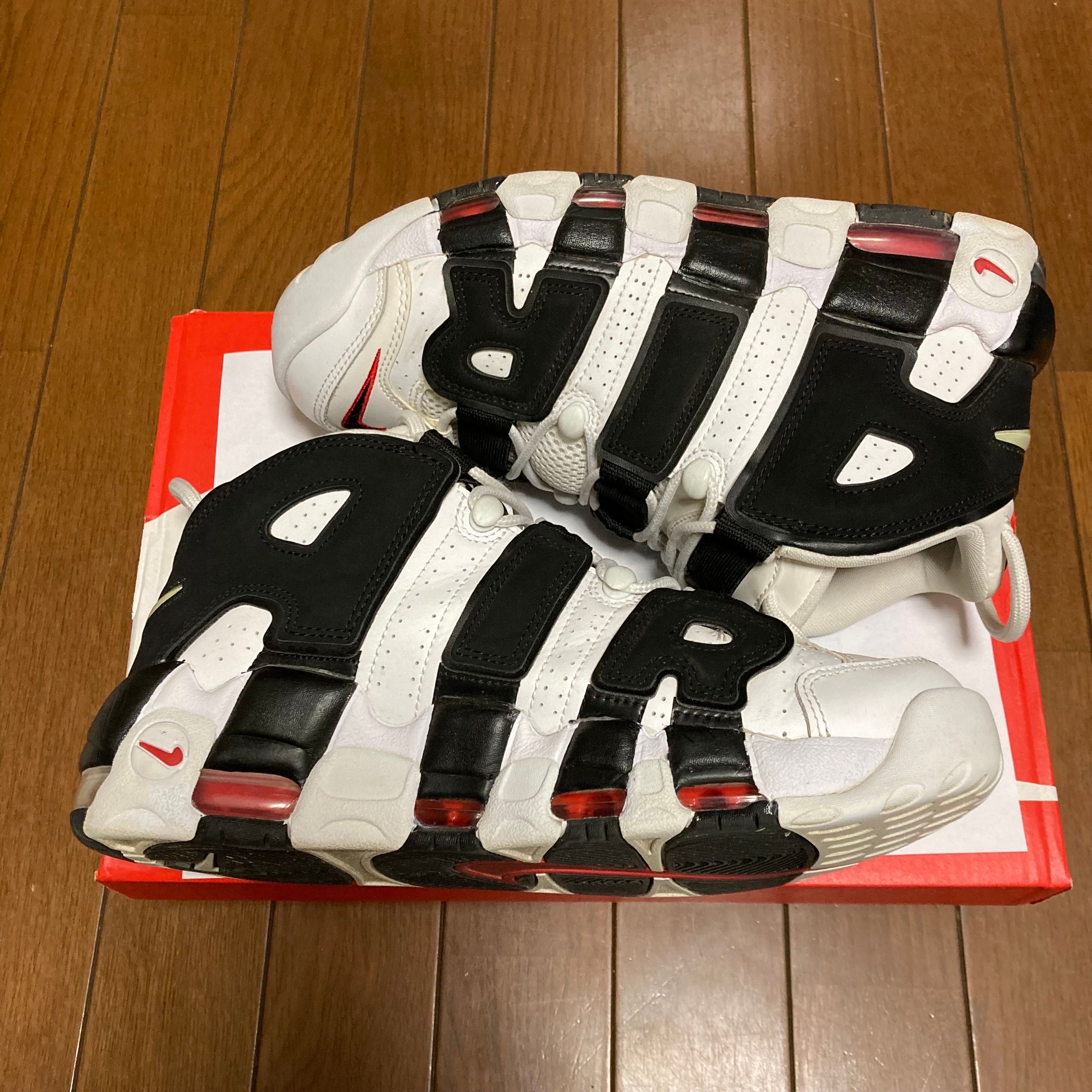 NIKE AIR MORE UPTEMPO "WHITE/BLACK/UNIVERSITY RED"(2020)