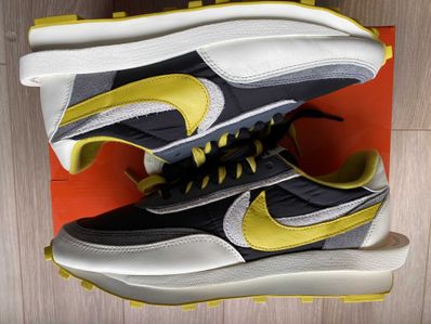 UNDERCOVER × sacai × Nike LD Waffle "Black/Sail-Dark Grey-Bright Citron"