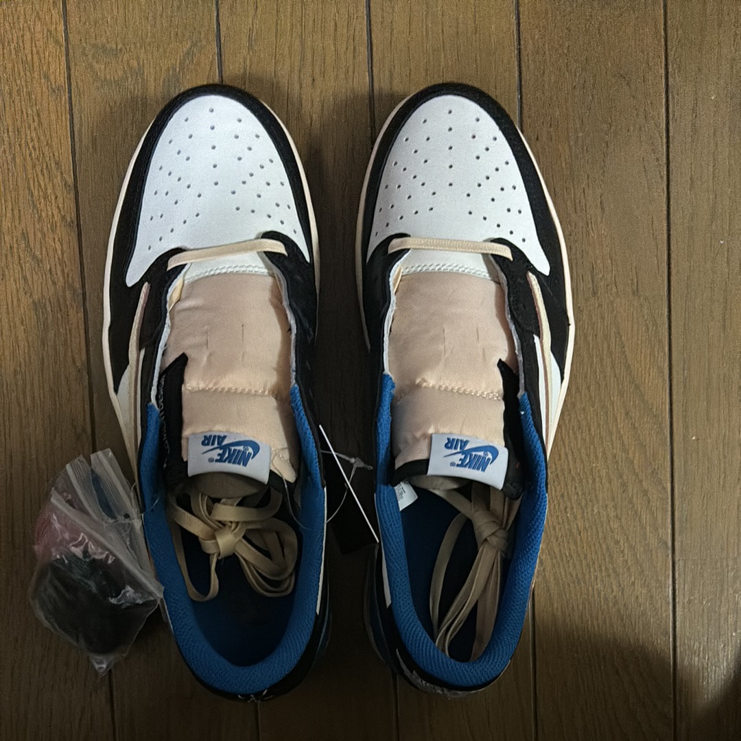 Travis Scott × fragment design × Nike Air Jordan 1 Low OG SP "Military Blue"