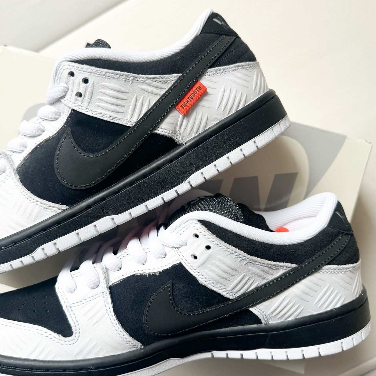 TIGHTBOOTH × Nike SB Dunk Low Pro QS "Black and White"
