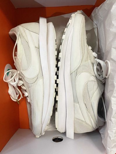 sacai × Nike LDV Waffle "Triple White"