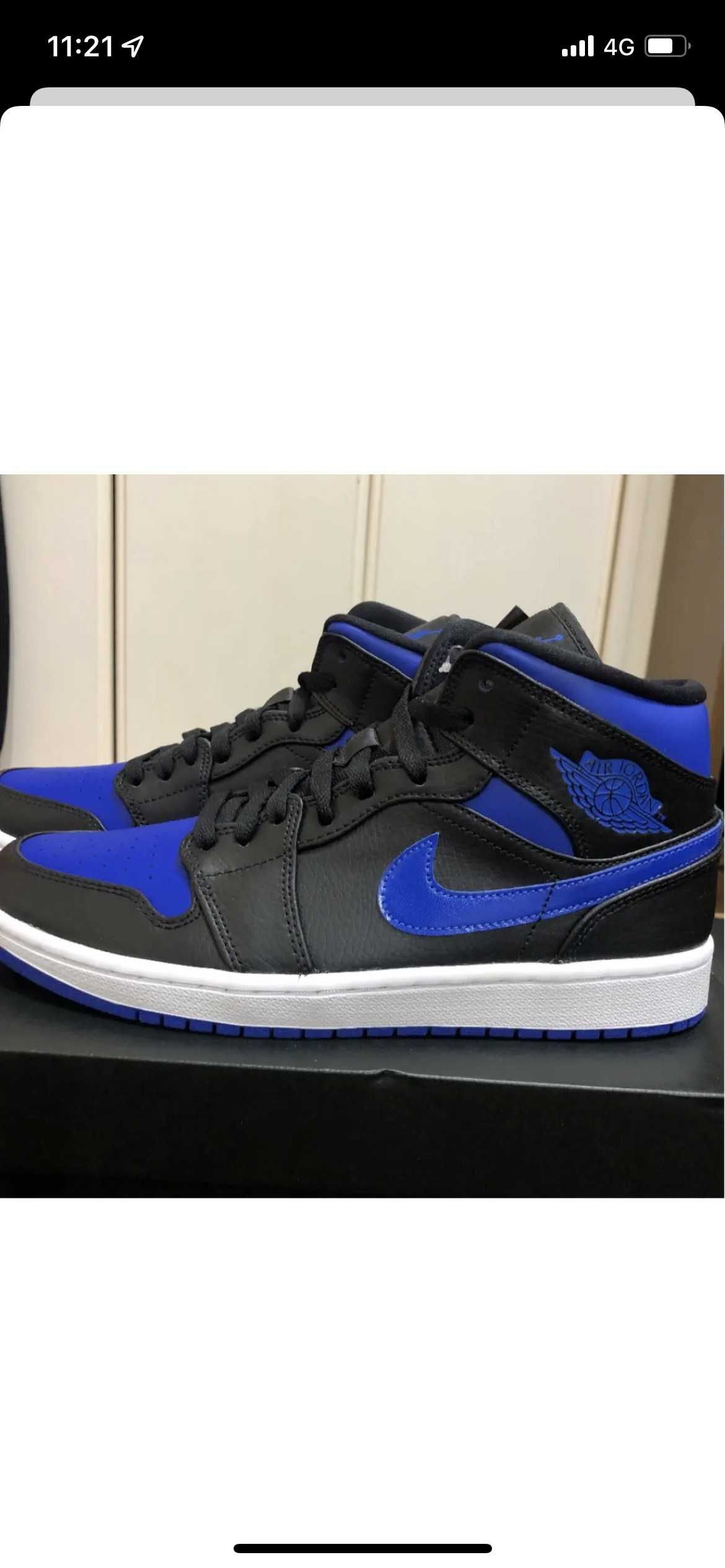 NIKE AIR JORDAN 1 MID "BLACK/BLUE"