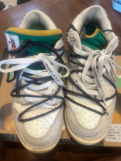 Off-White × Nike Dunk Low "Sail/Neutral Grey/Gridiron"