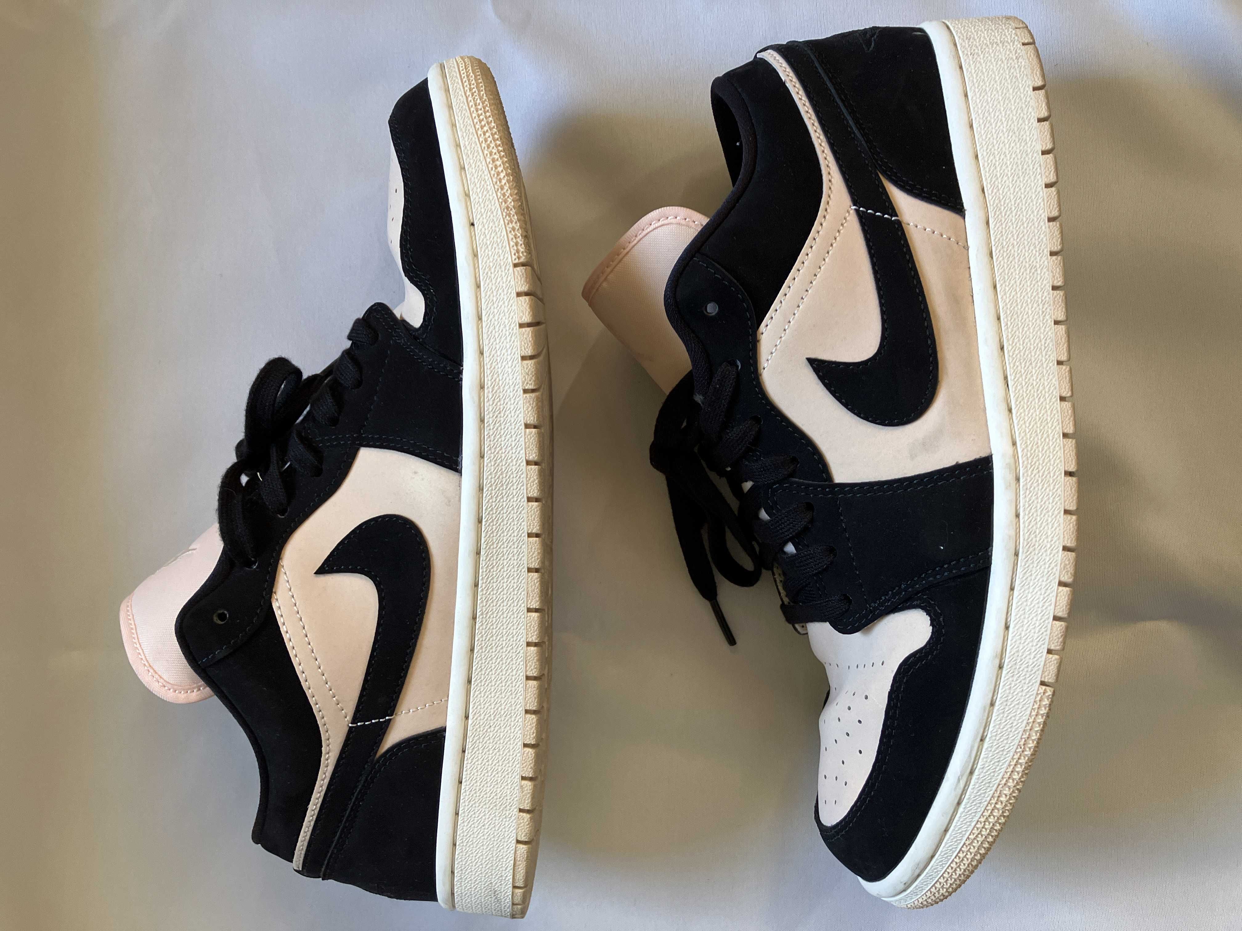 Nike Women's Air Jordan 1 Low "Black/Guava" (White Midsole)