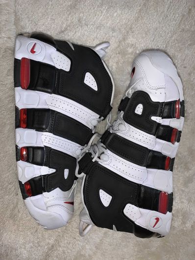 NIKE AIR MORE UPTEMPO "WHITE/BLACK/UNIVERSITY RED"(2020)