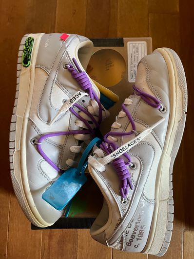 Off-White × Nike Dunk Low "Sail/Neutral Gray"