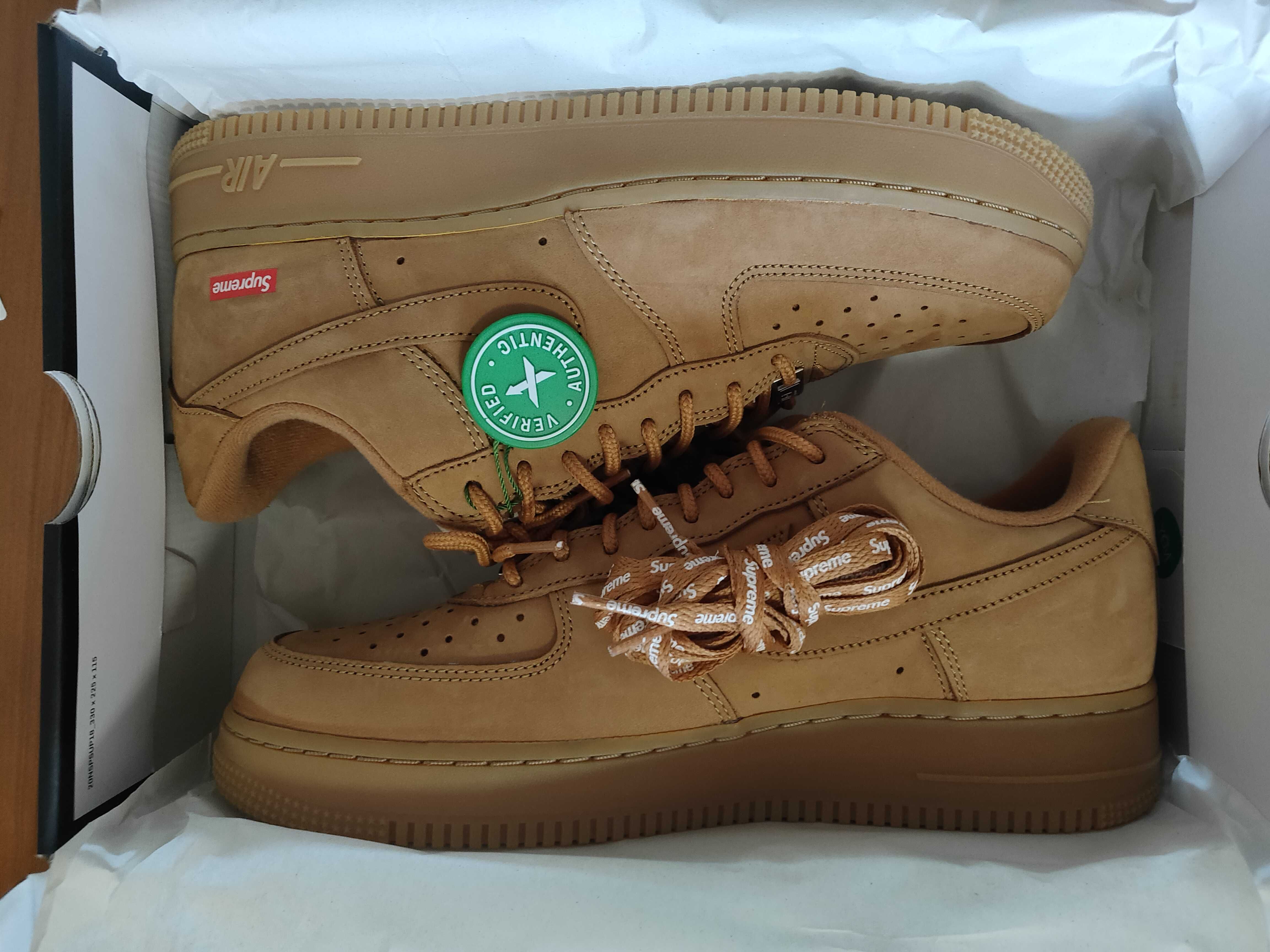 Supreme × Nike Air Force 1 Low "Flax/Wheat"