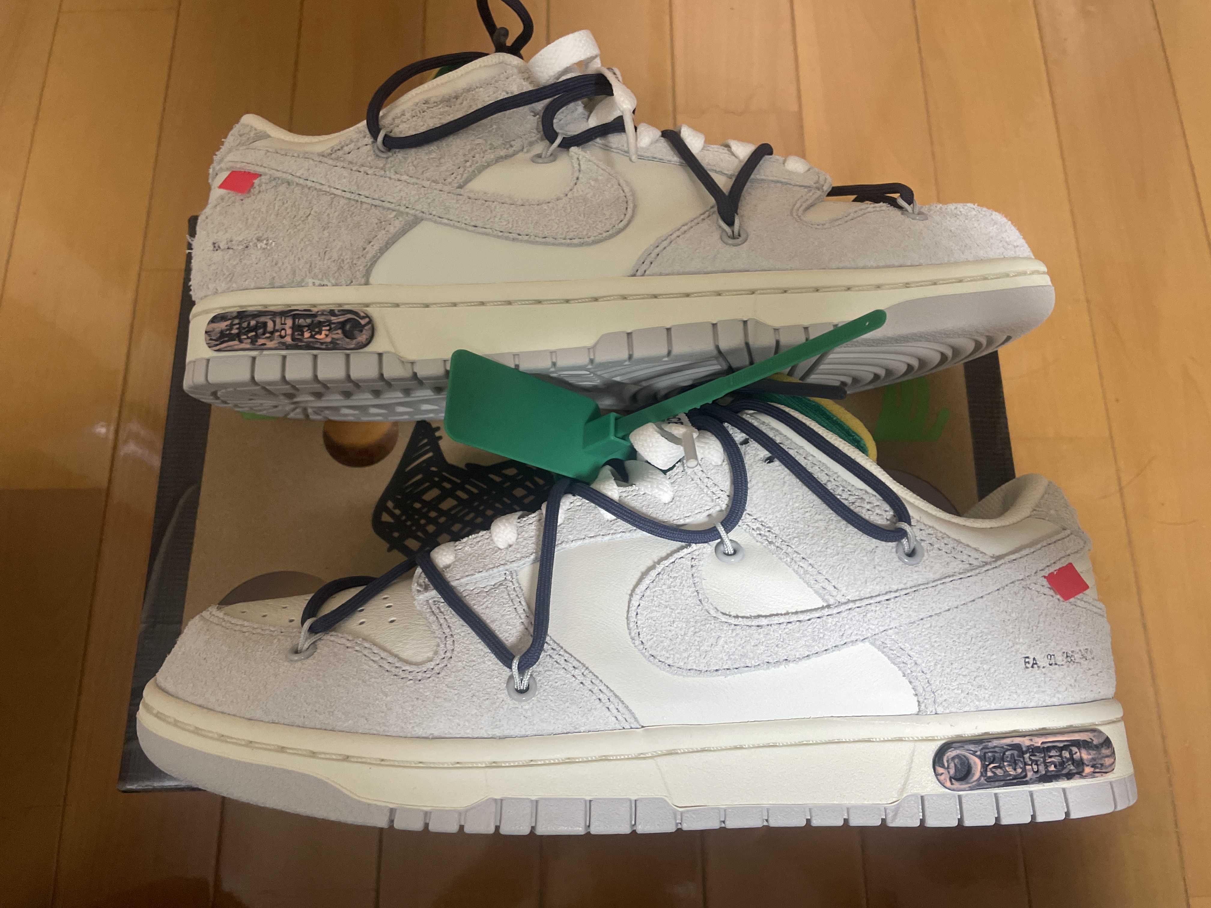 Off-White × Nike Dunk Low "Sail/Neutral Grey/Gridiron"