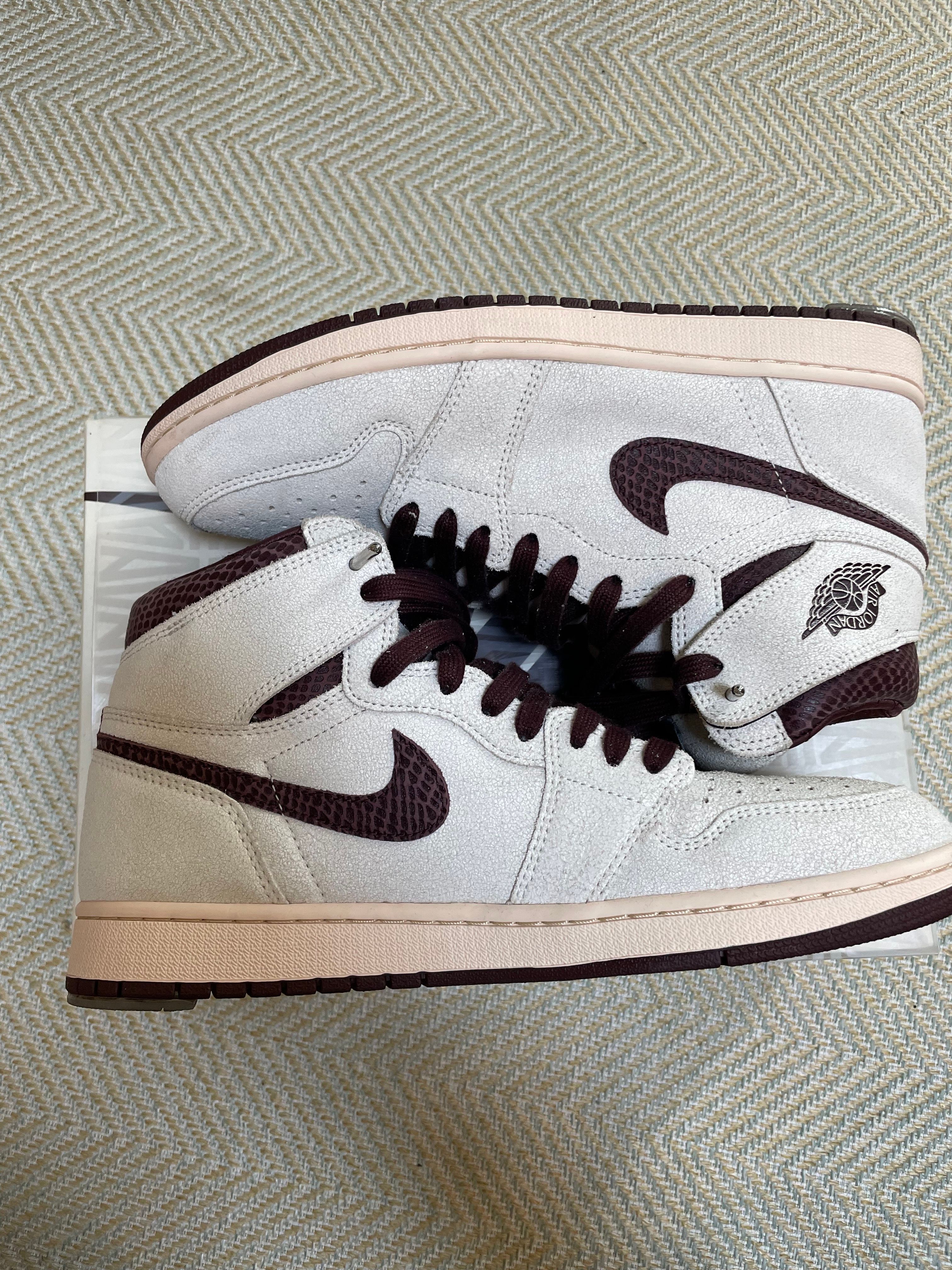 A Ma Maniere × Nike Air Jordan 1 Retro High OG "Sail and Burgundy"