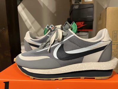 CLOT × Sacai × Nike LD Waffle "Grey Obsidian/Cool Grey"