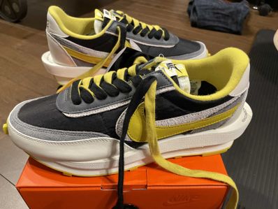 UNDERCOVER × sacai × Nike LD Waffle "Black/Sail-Dark Grey-Bright Citron"