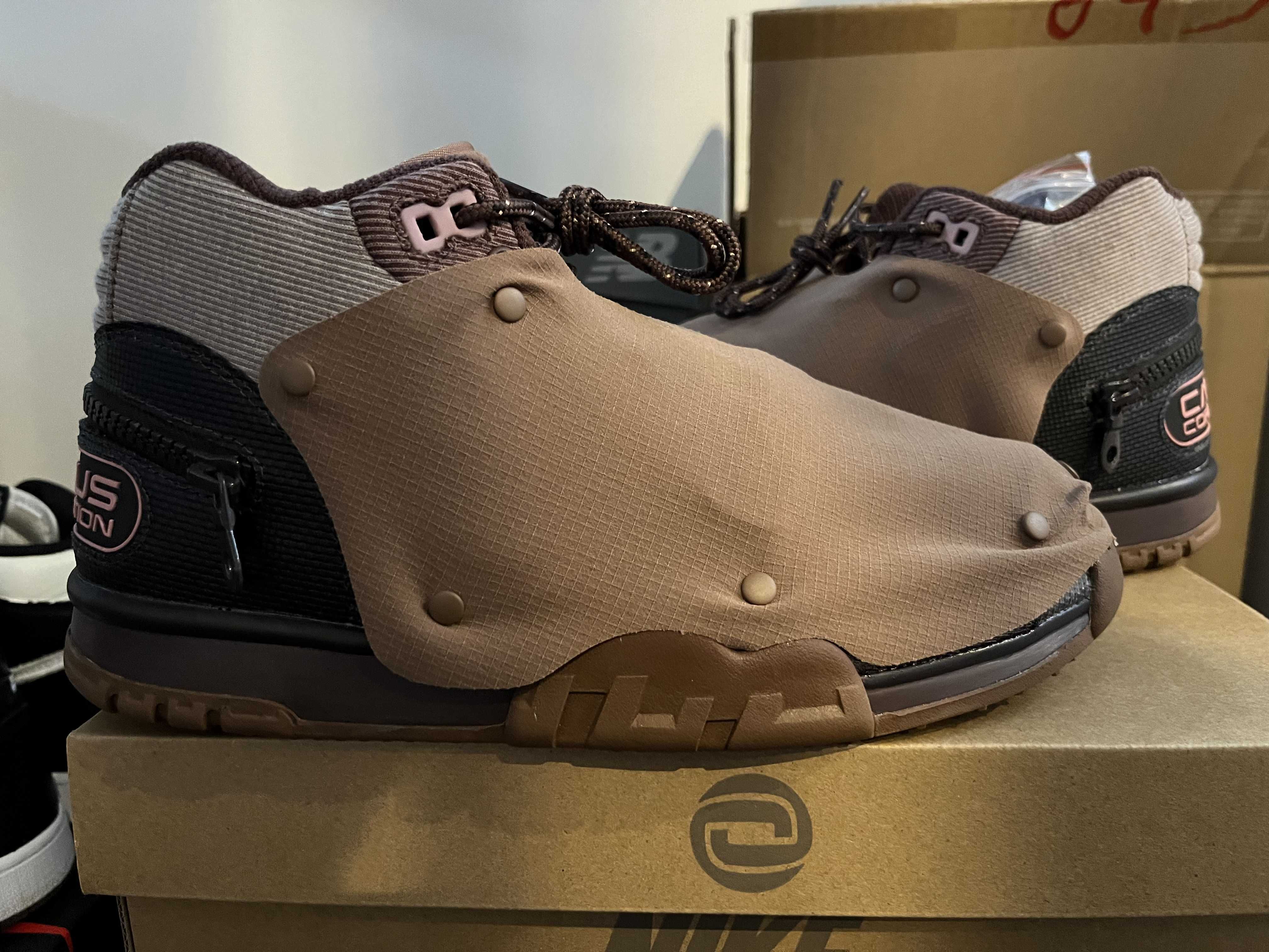 Travis Scott x Nike Air Trainer 1 SP "Archaeo Brown and Rust Pink"