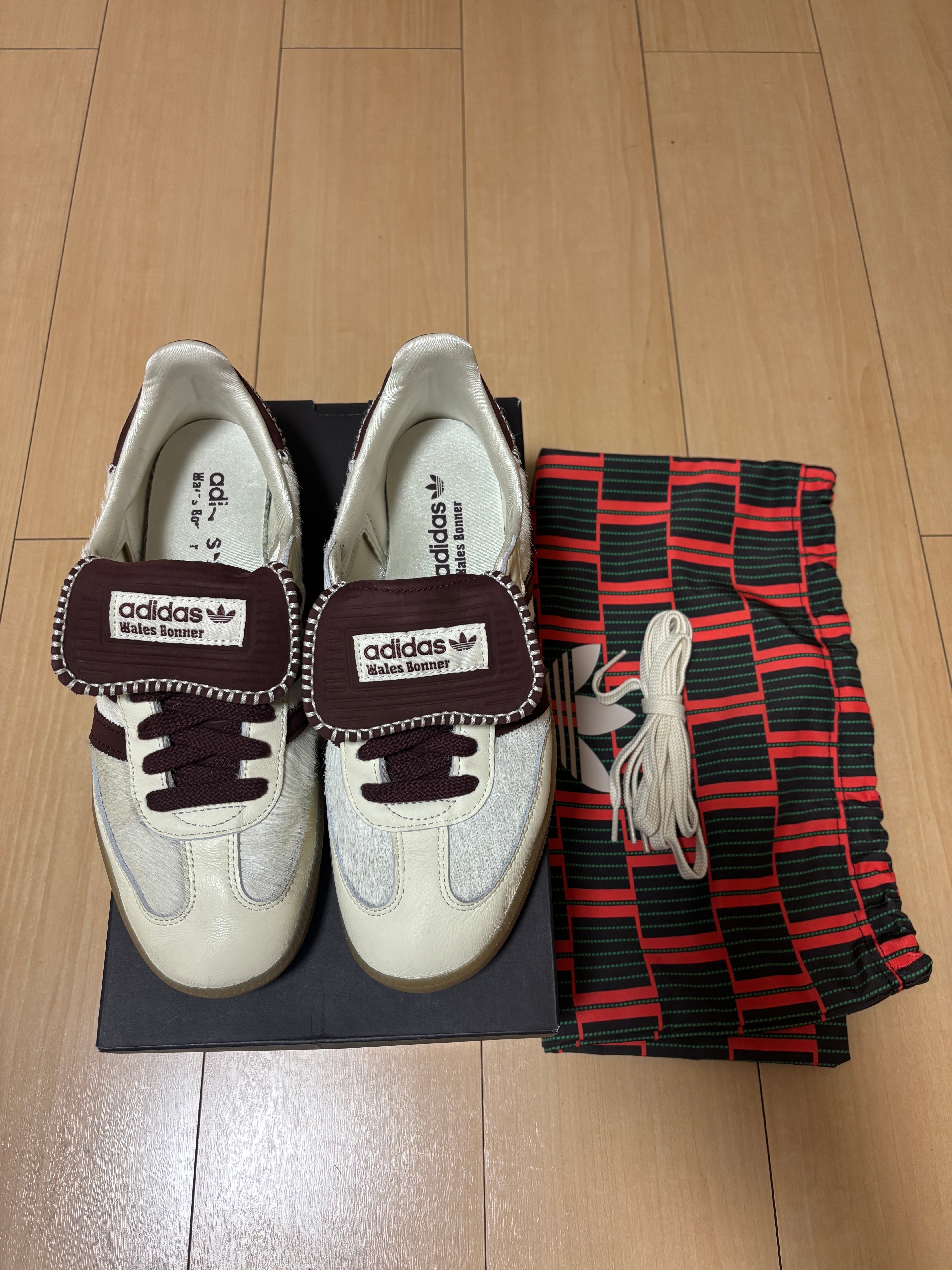 Wales Bonner × adidas Samba Pony Tonal Low "Cream White/Mystery Brown"