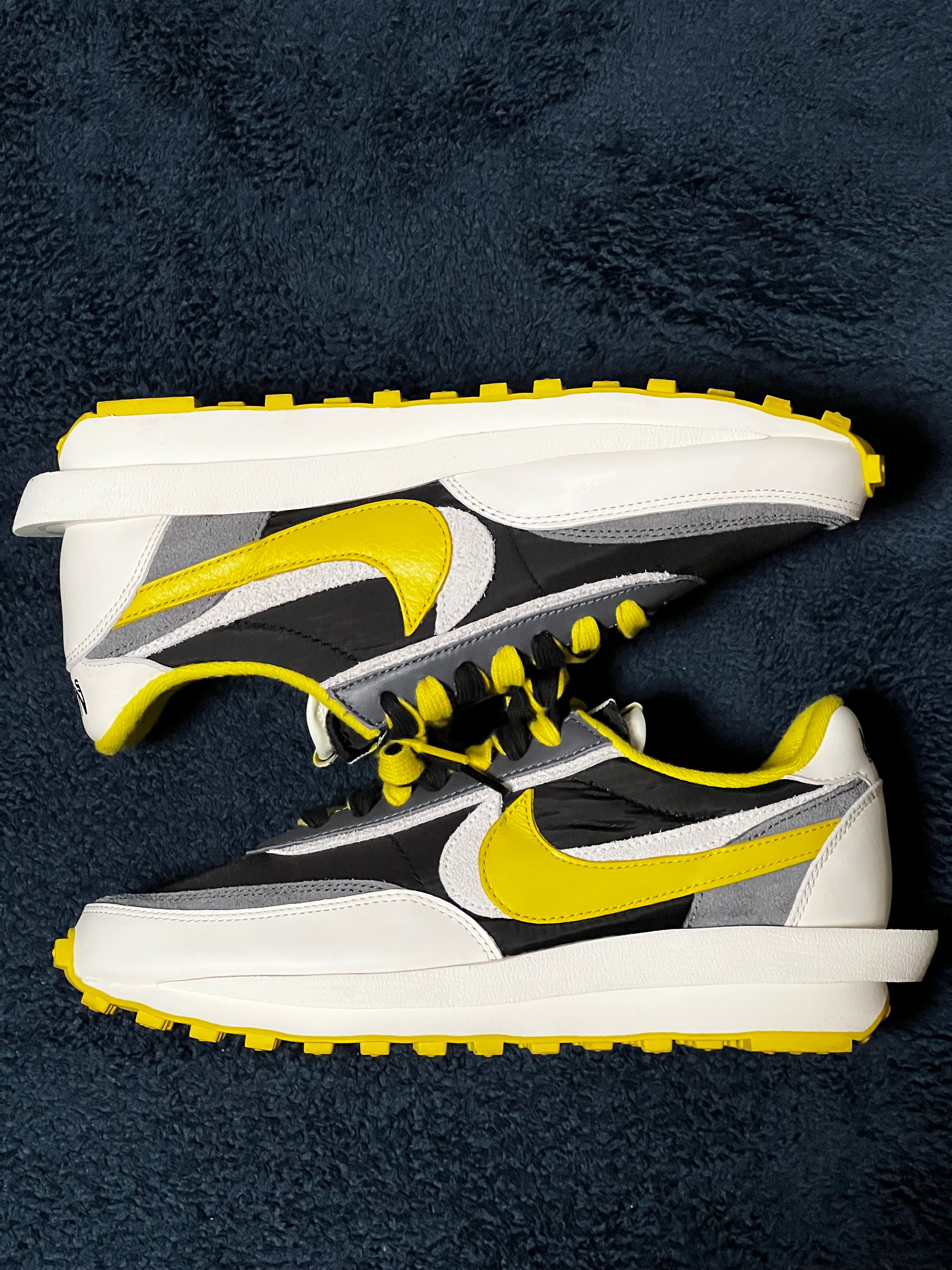 UNDERCOVER × sacai × Nike LD Waffle "Black/Sail-Dark Grey-Bright Citron"