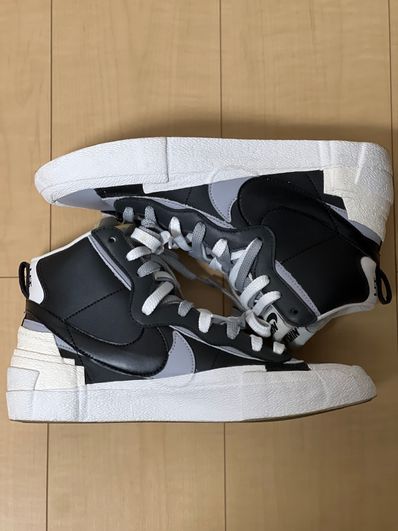 sacai × NIKE BLAZER MID "BLACK/WOLF GREY/WHITE"
