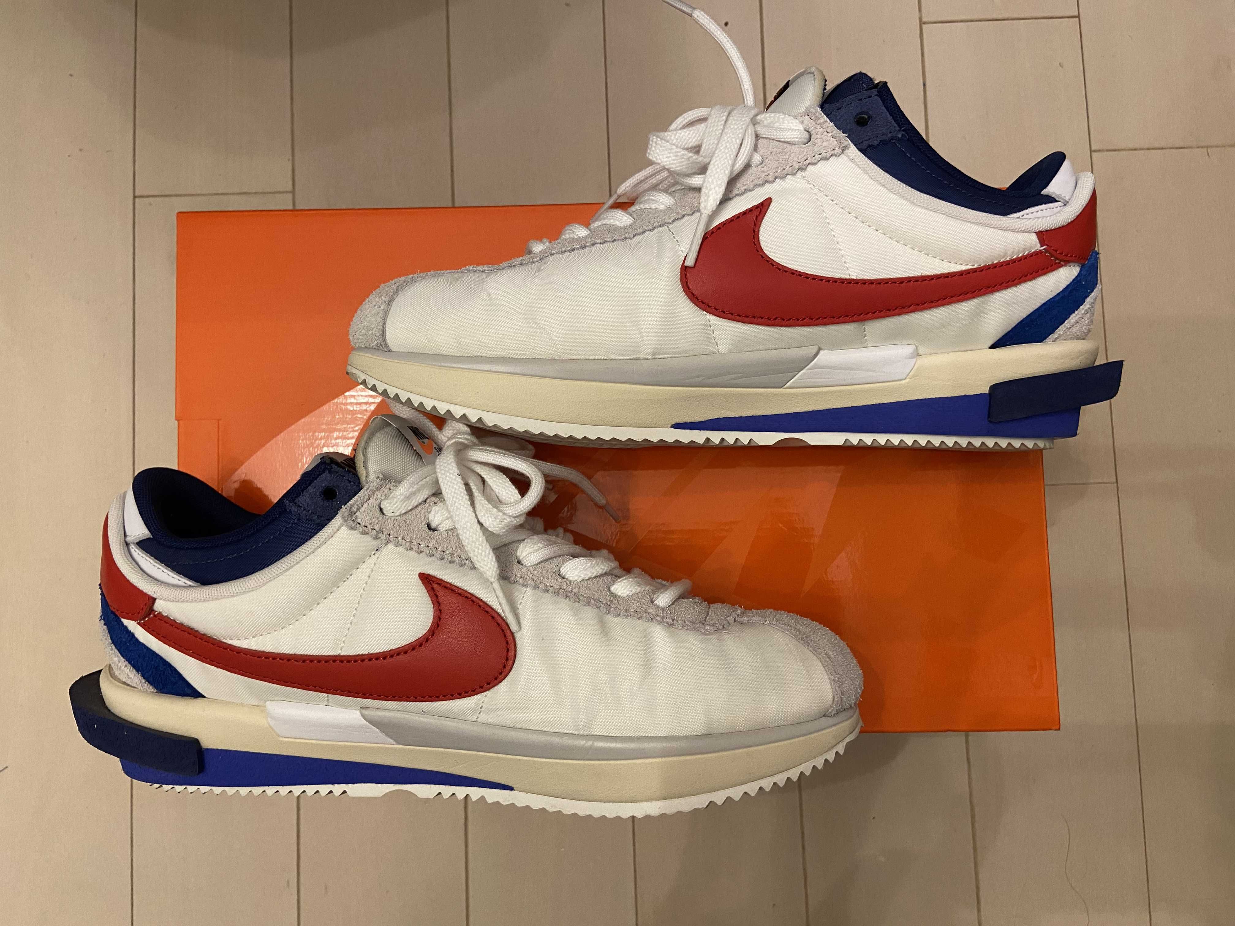 sacai × Nike Zoom Cortez "White and University Red"