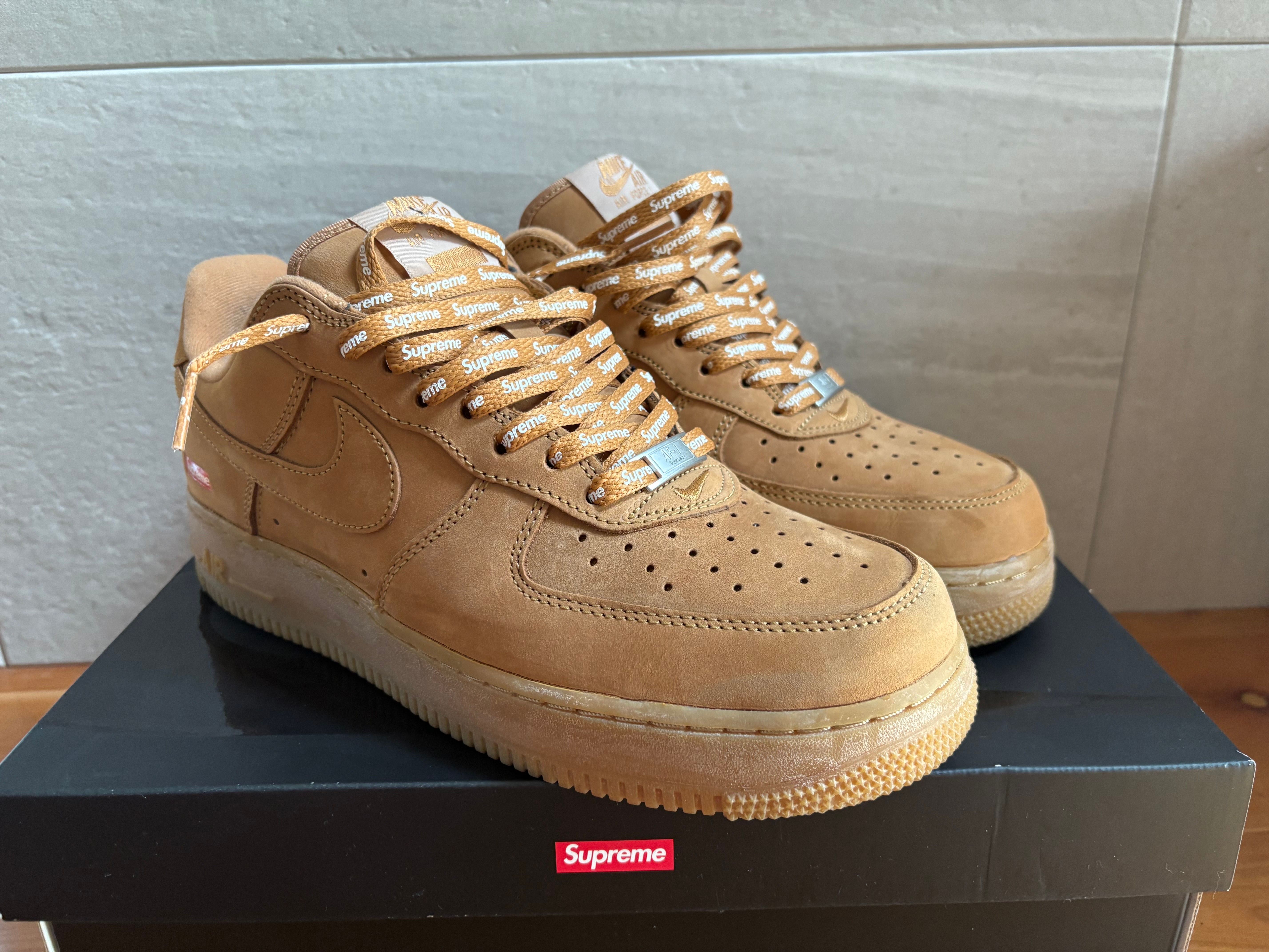 Supreme × Nike Air Force 1 Low "Flax/Wheat"