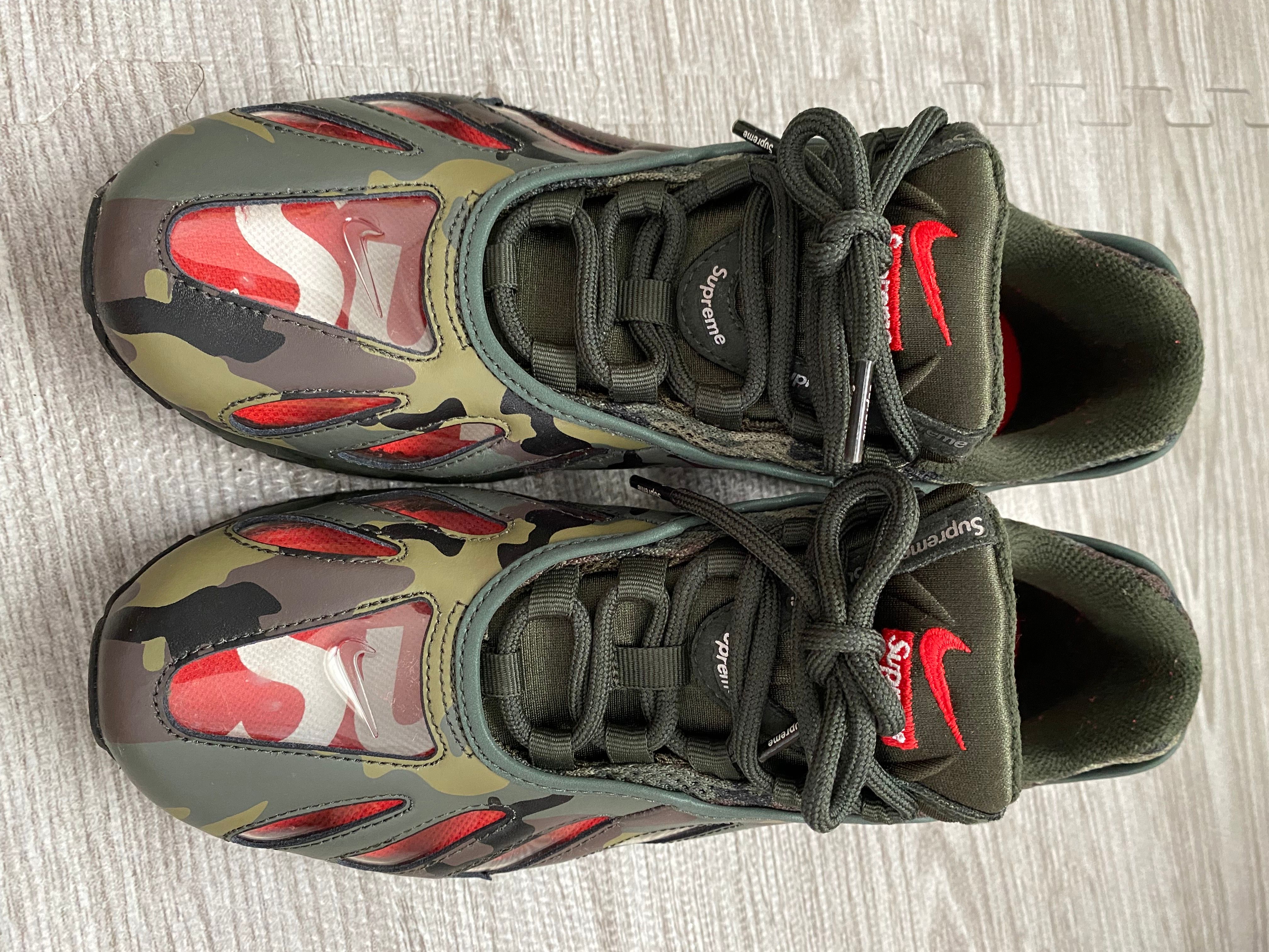 Supreme × Nike Air Max 96 "Dark Army Camo/Speed Red/Clear"