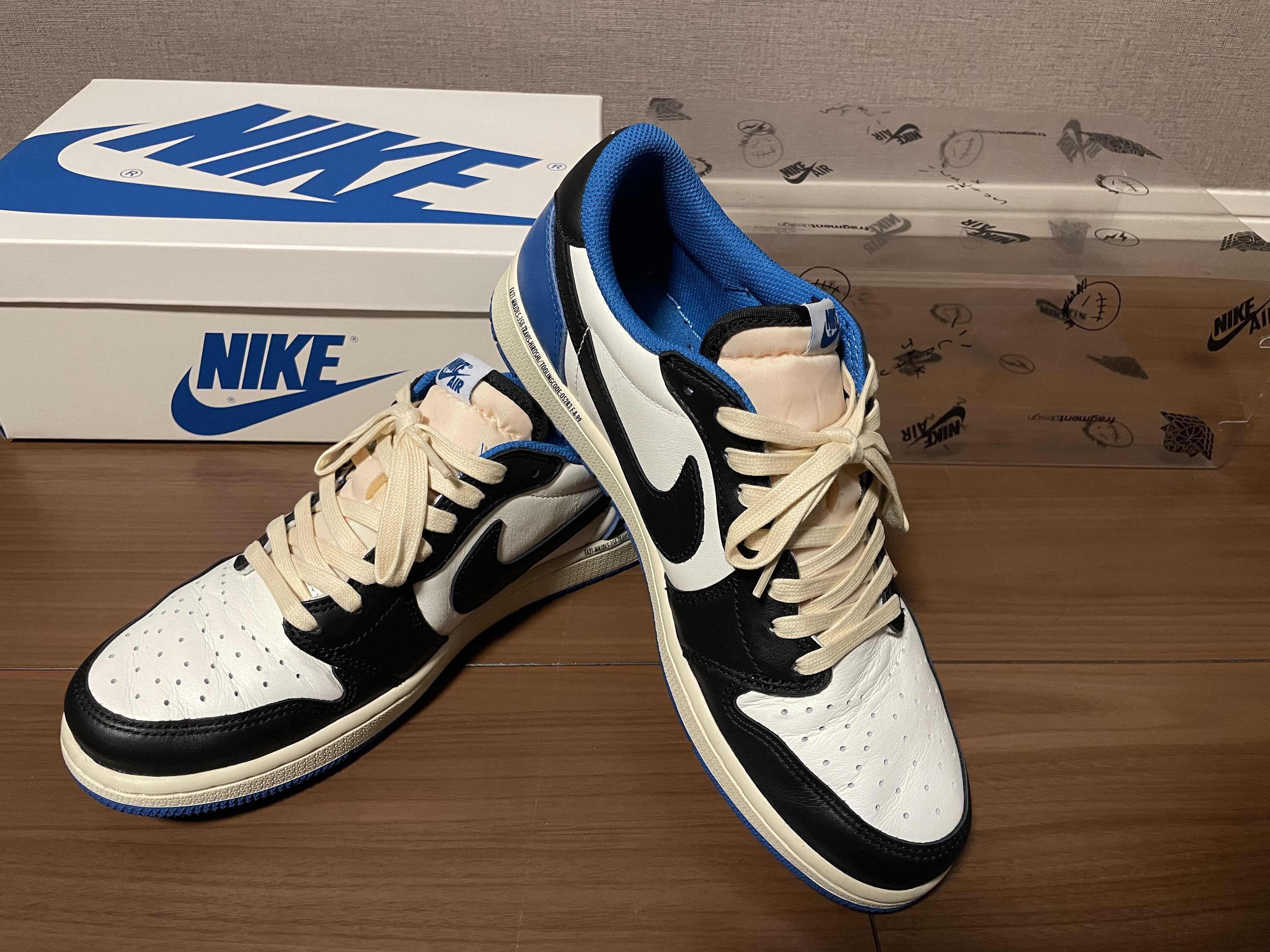 Travis Scott × fragment design × Nike Air Jordan 1 Low OG SP "Military Blue"