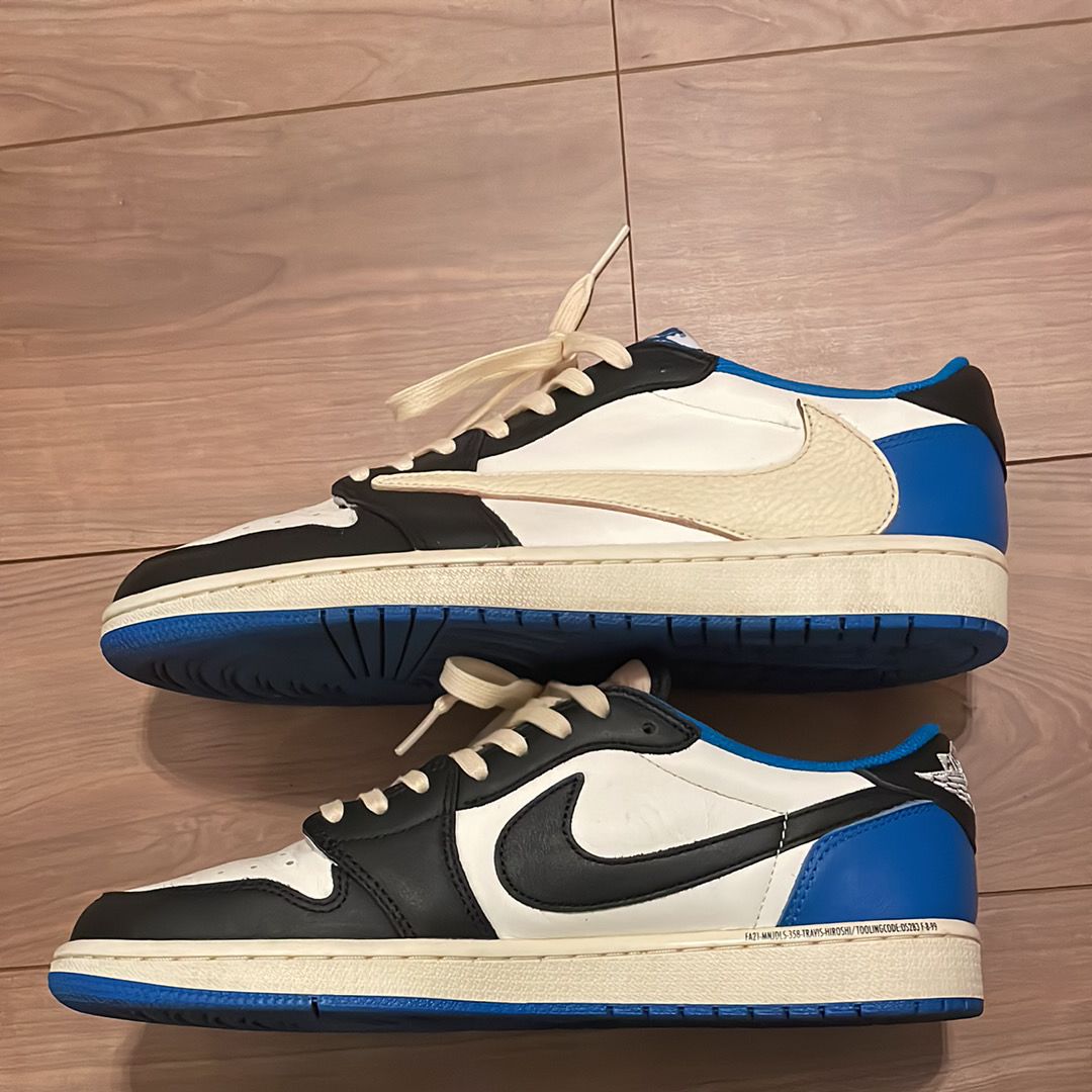 Travis Scott × fragment design × Nike Air Jordan 1 Low OG SP "Military Blue"
