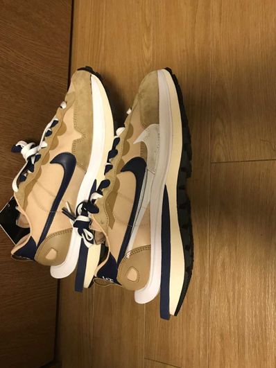 Sacai × Nike Vapor Waffle "Sesame And Blue Void"