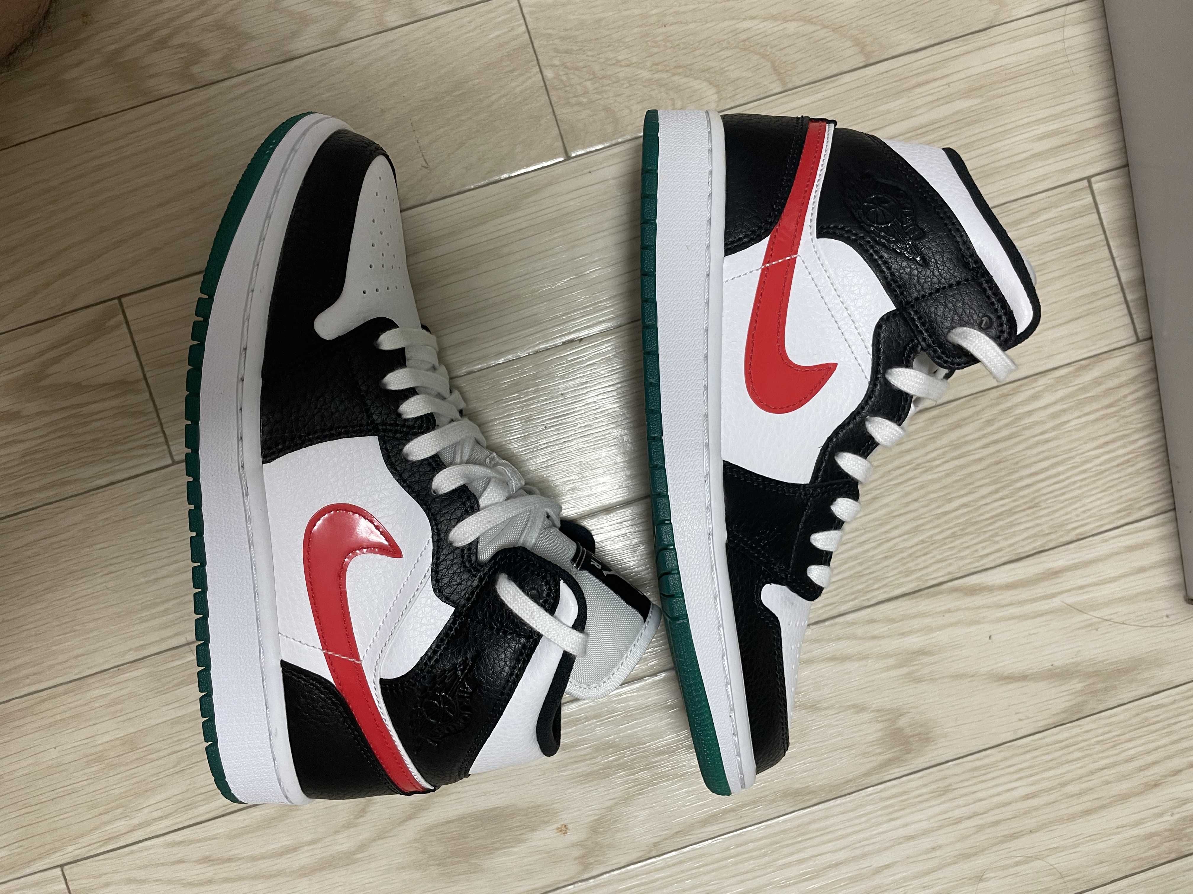 Nike Women's Air Jordan 1 Mid "White/Red/Yellow"