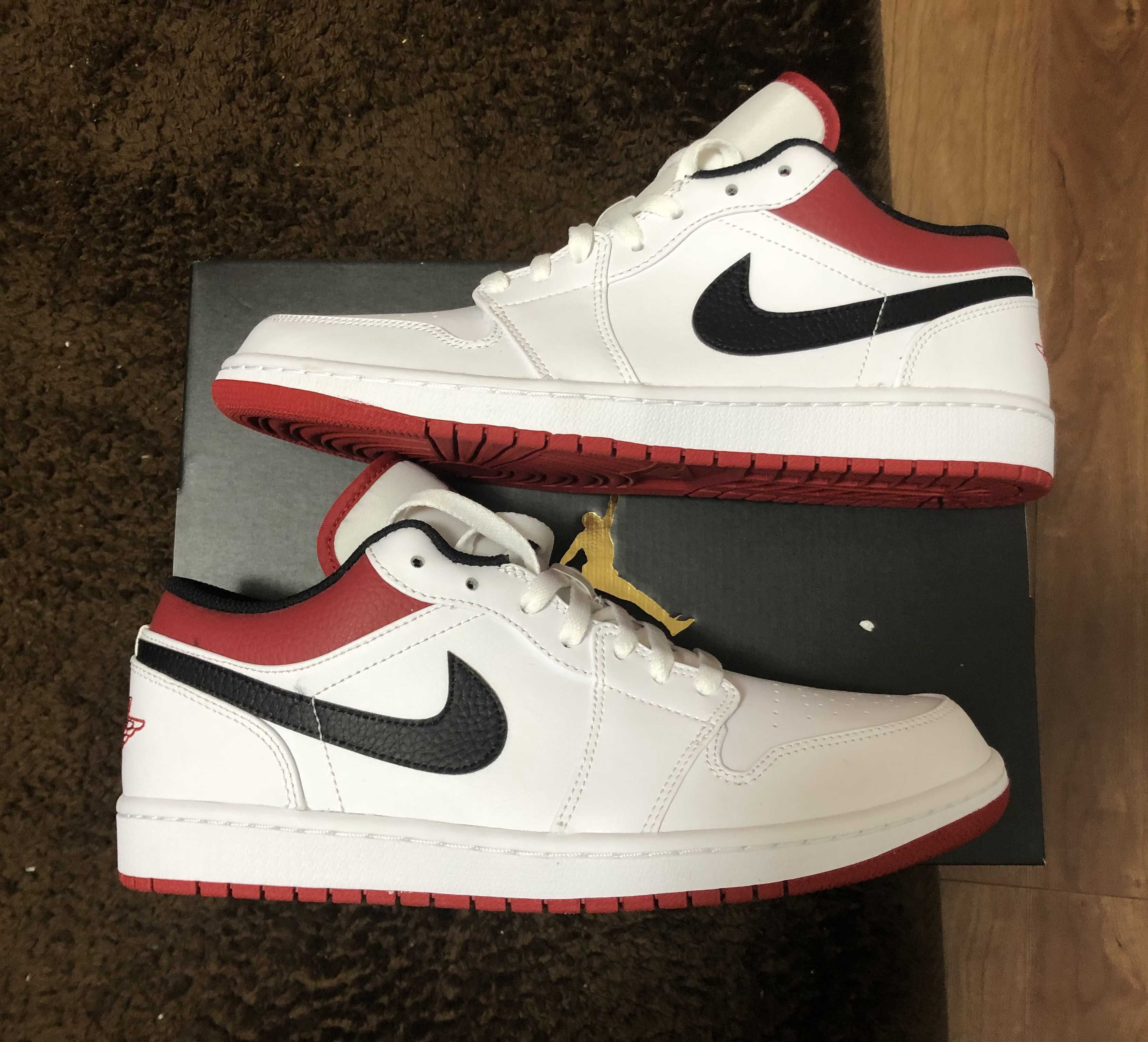 NIKE AIR JORDAN 1 LOW "WHITE/UNIVERSITY RED/BLACK"