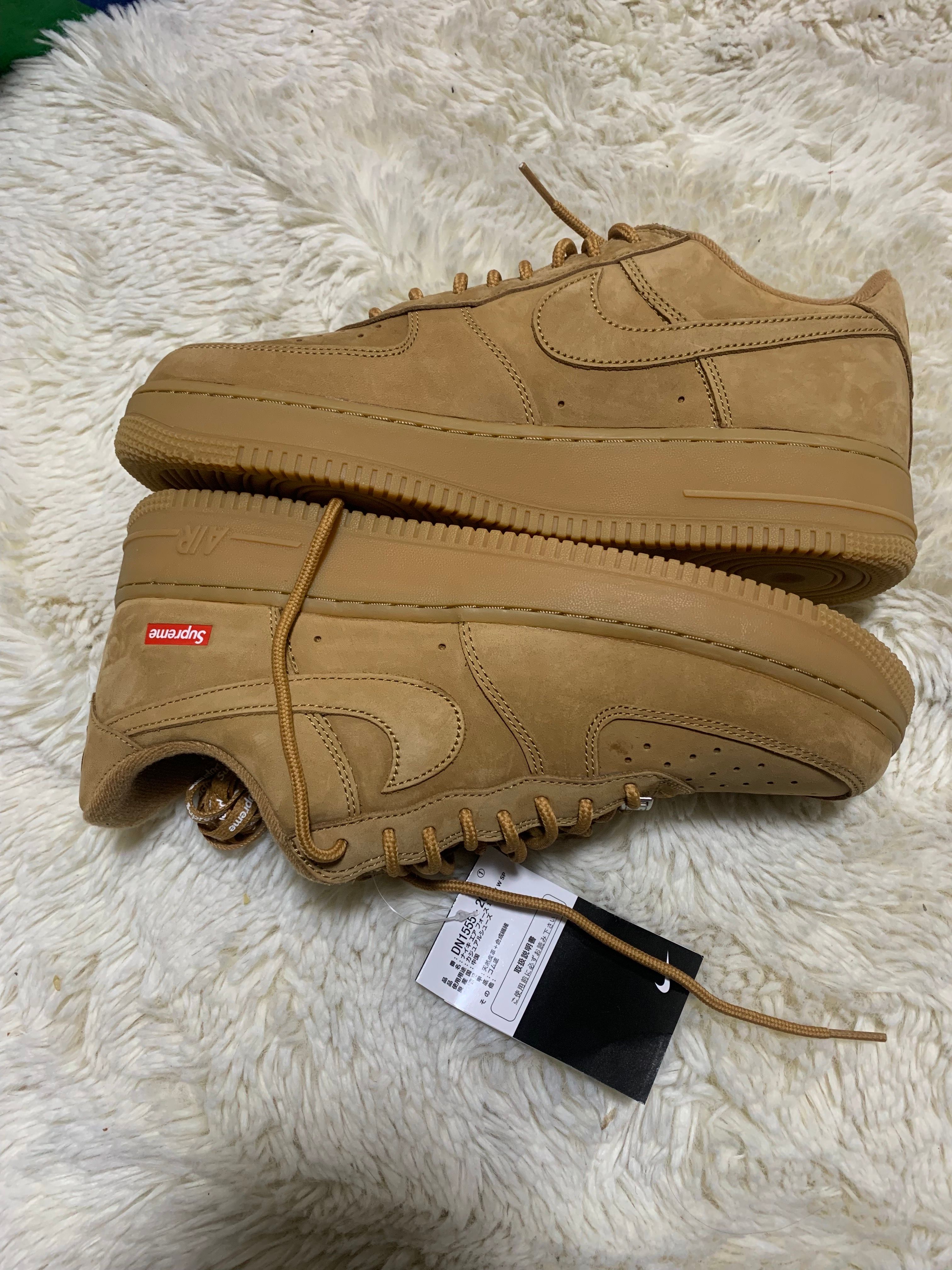 Supreme × Nike Air Force 1 Low "Flax/Wheat"