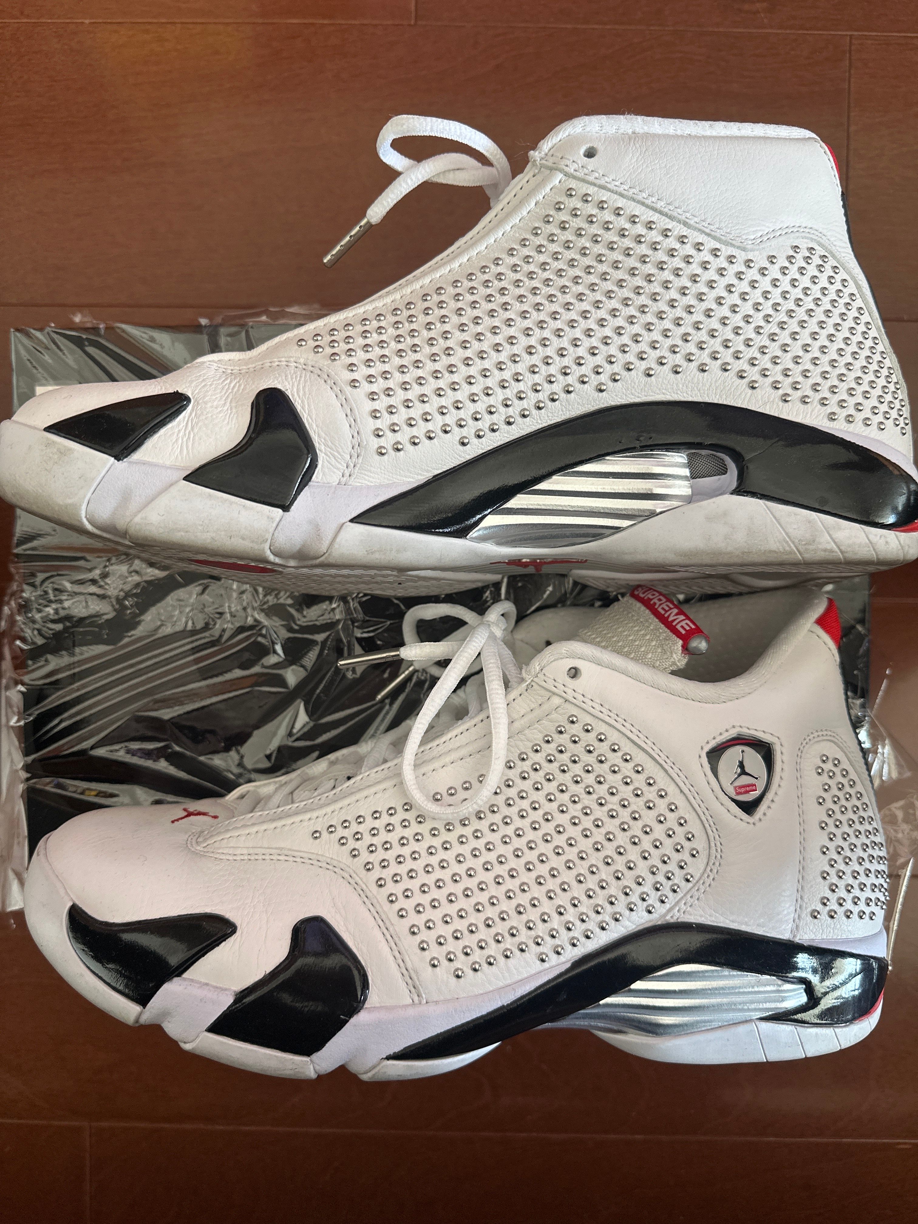 Supreme × Nike Air Jordan 14 Retro "White/University Red"