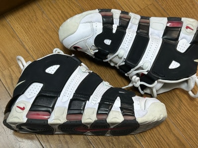NIKE AIR MORE UPTEMPO "WHITE/BLACK/UNIVERSITY RED"(2020)