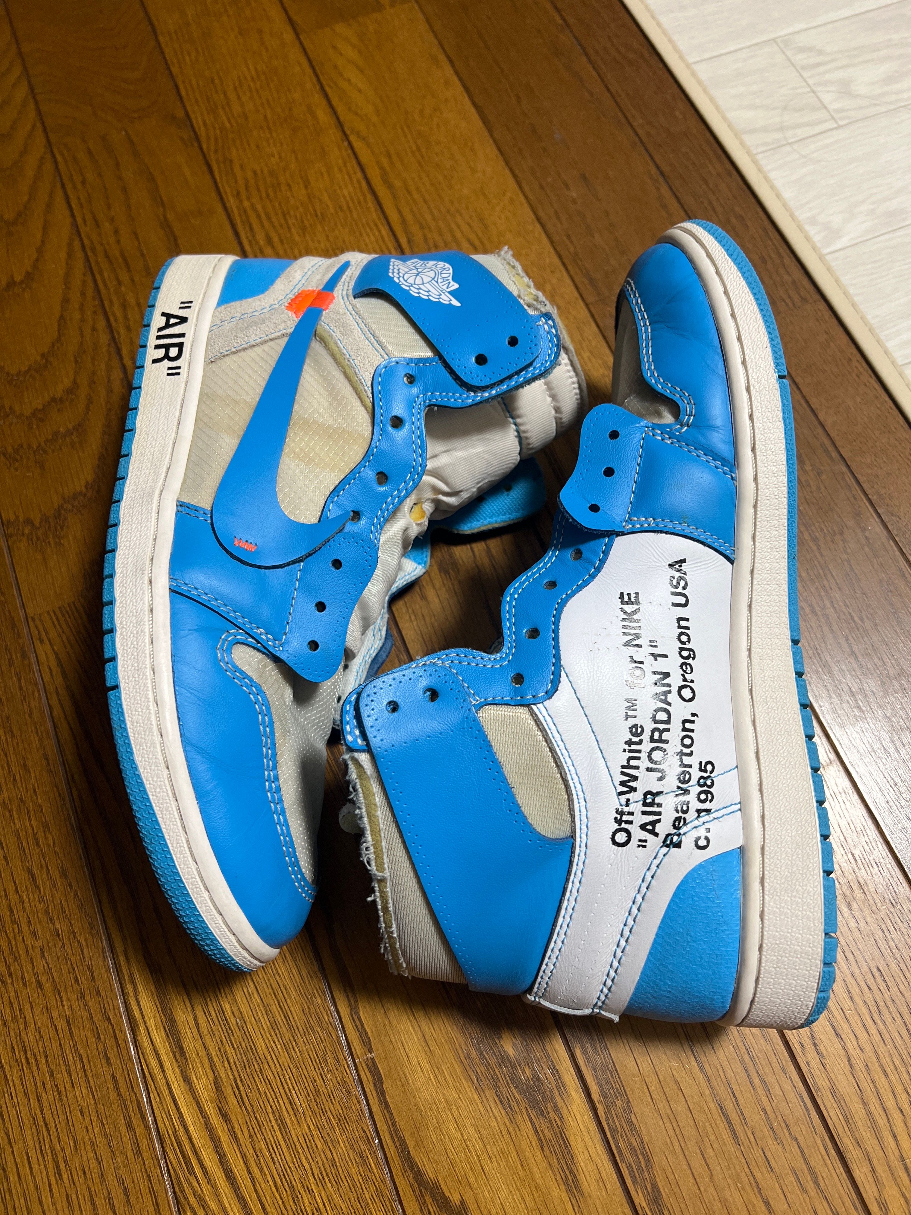 Off-White × Nike Air Jordan 1 High UNC "White/Dark Powder Blue"