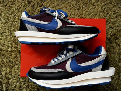UNDERCOVER × sacai × Nike LD Waffle "Night Maroon/Pale Ivory-Ground Grey-Team Royal"