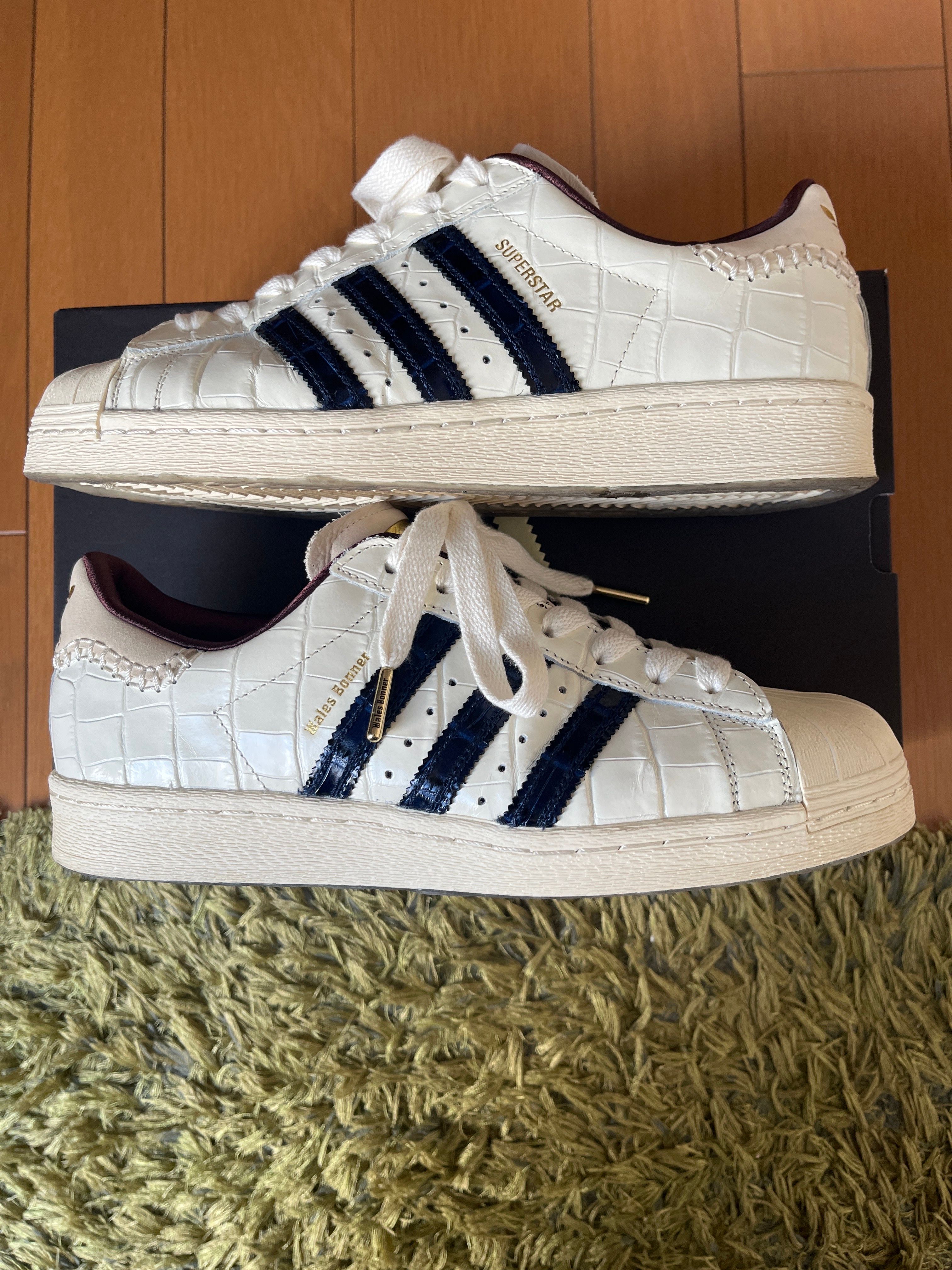 Wales Bonner × adidas Superstar "Wonder White/Collegiate Navy/Night Red"