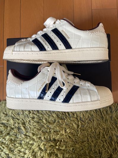 Wales Bonner × adidas Superstar "Wonder White/Collegiate Navy/Night Red"