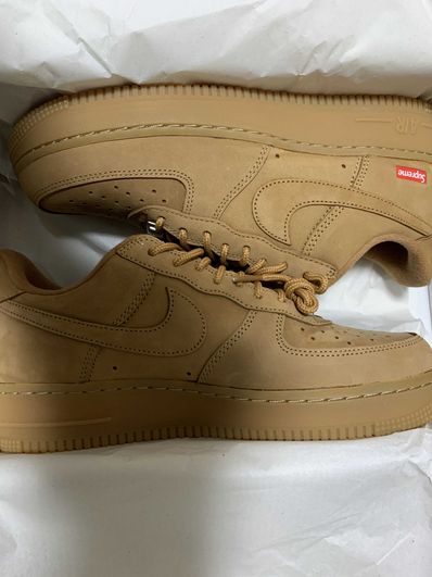 Supreme × Nike Air Force 1 Low "Flax/Wheat"