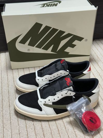 Travis Scott × Nike Women's Air Jordan 1 Low OG "Medium Olive"