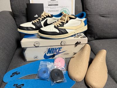 Travis Scott × fragment design × Nike Air Jordan 1 Low OG SP "Military Blue"
