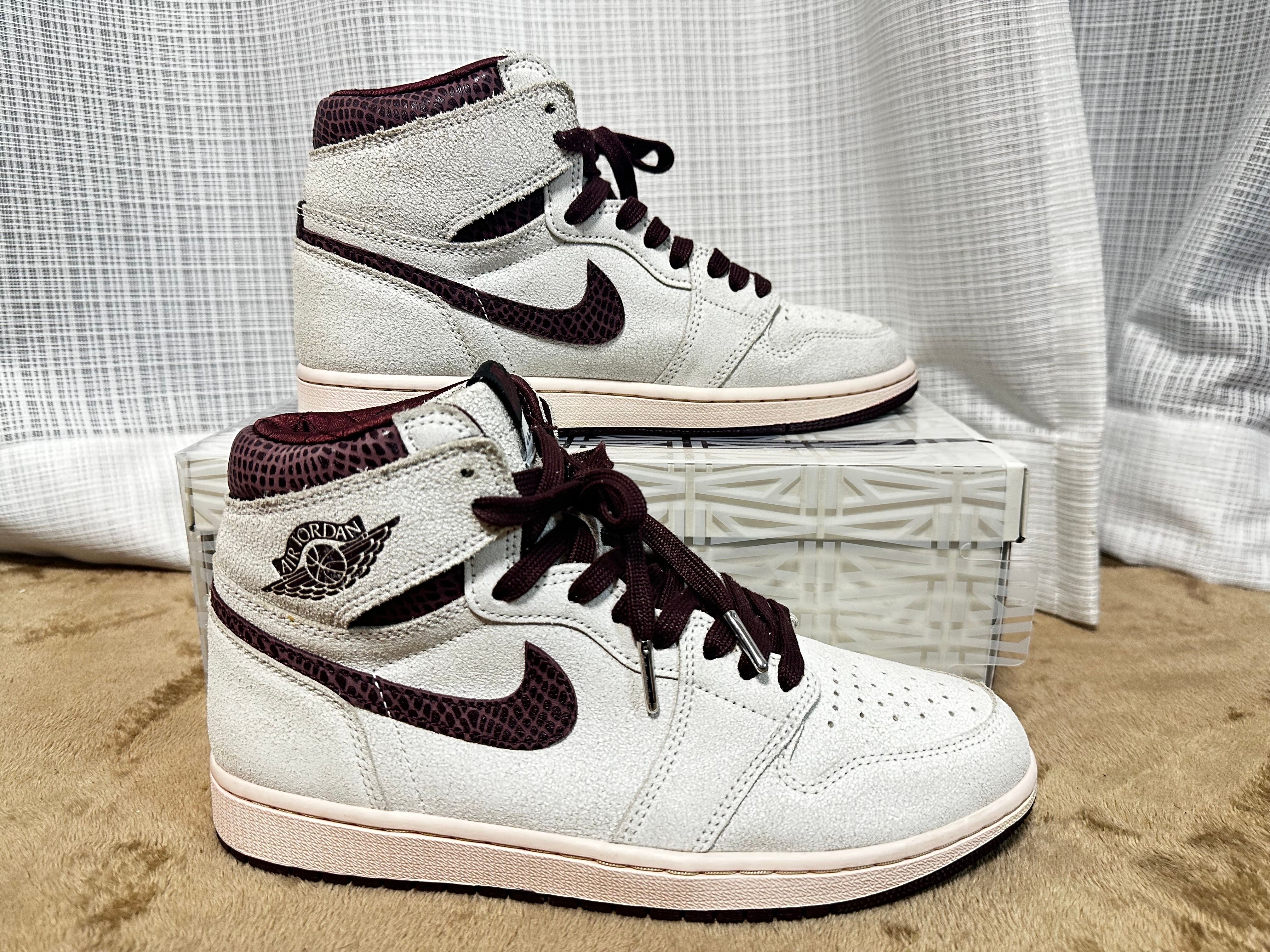 A Ma Maniere × Nike Air Jordan 1 Retro High OG "Sail and Burgundy"