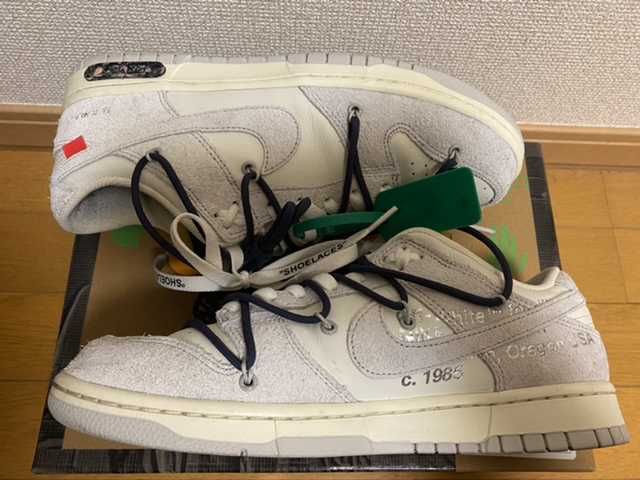 Off-White × Nike Dunk Low "Sail/Neutral Grey/Gridiron"