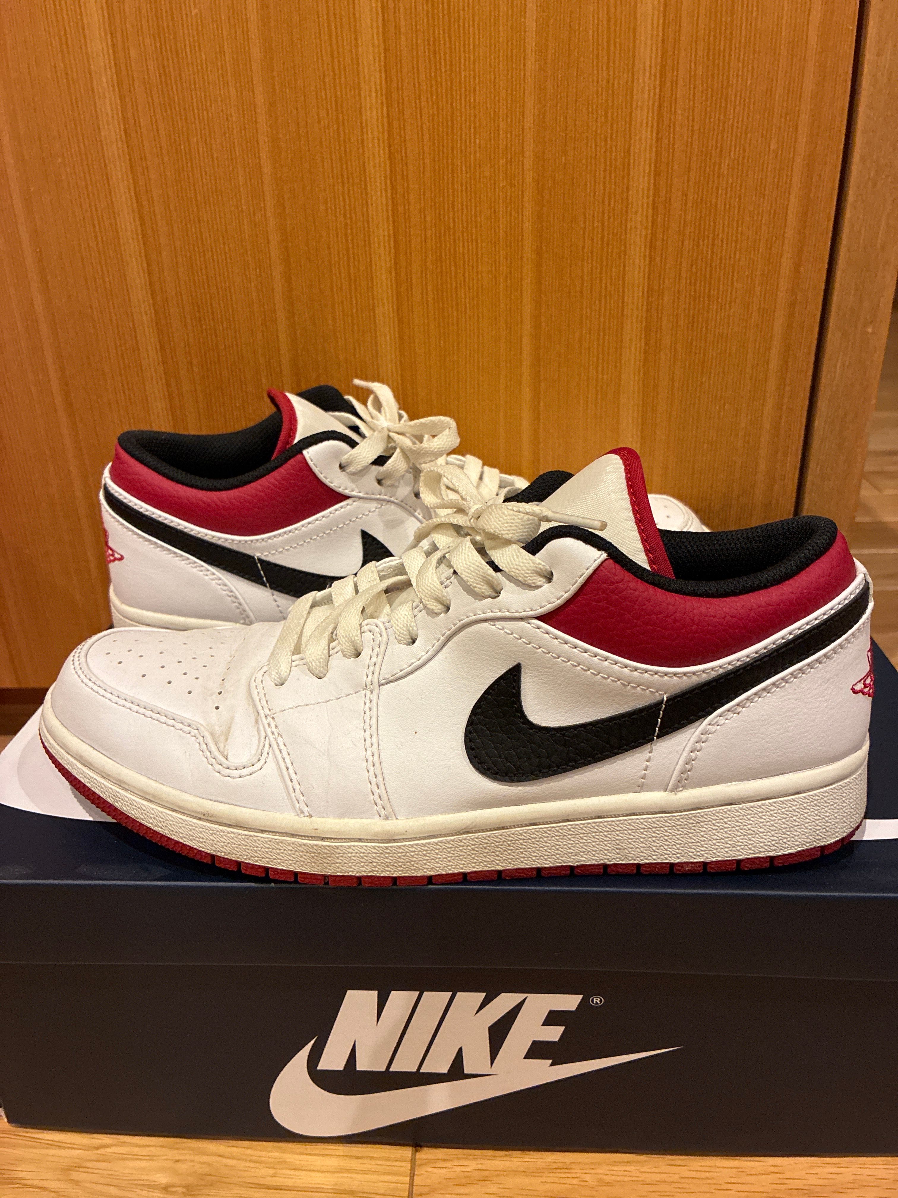 NIKE AIR JORDAN 1 LOW "WHITE/UNIVERSITY RED/BLACK"