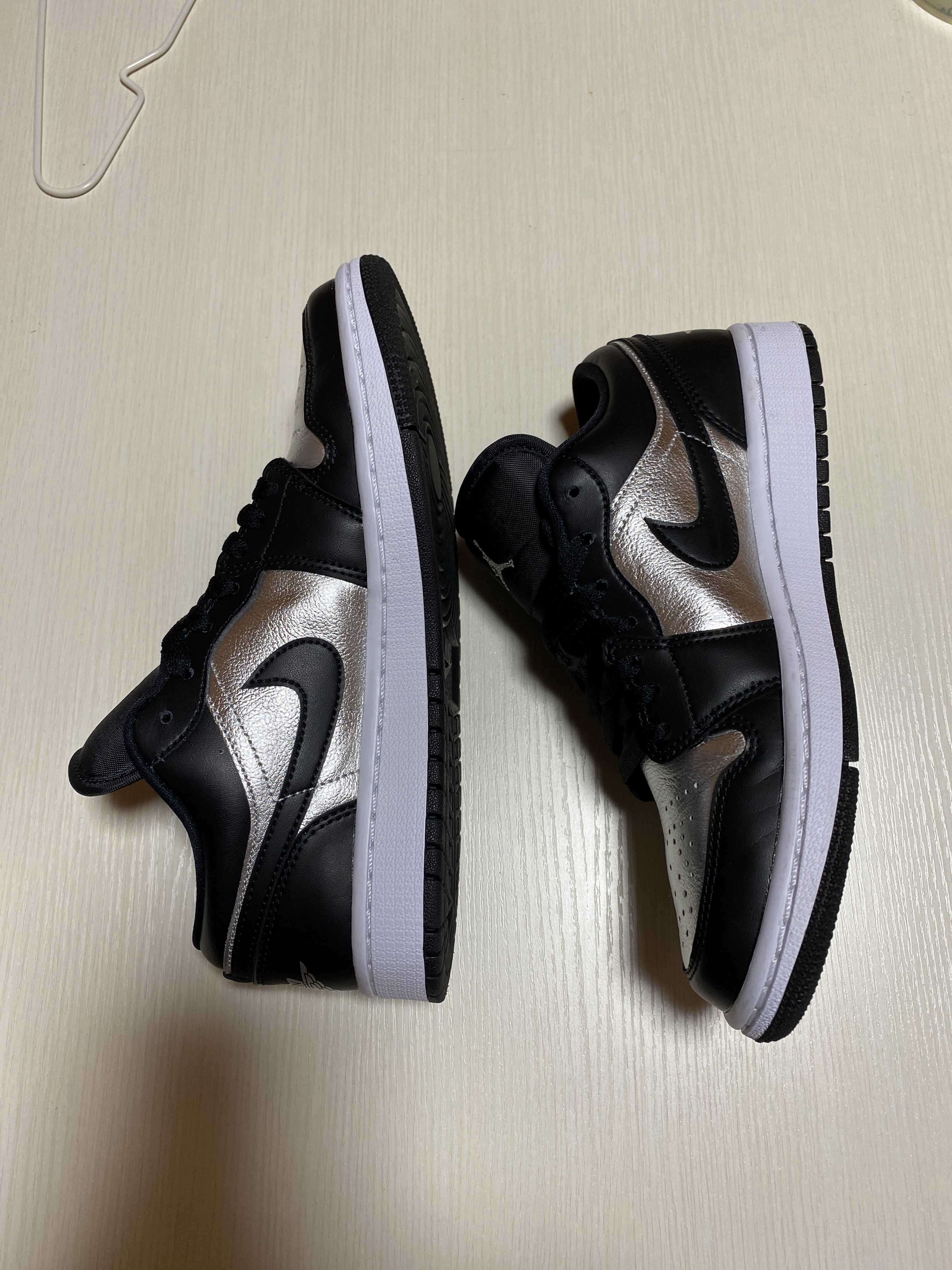 Nike Women's Air Jordan 1 Low SE "Black/Metallic Silver"