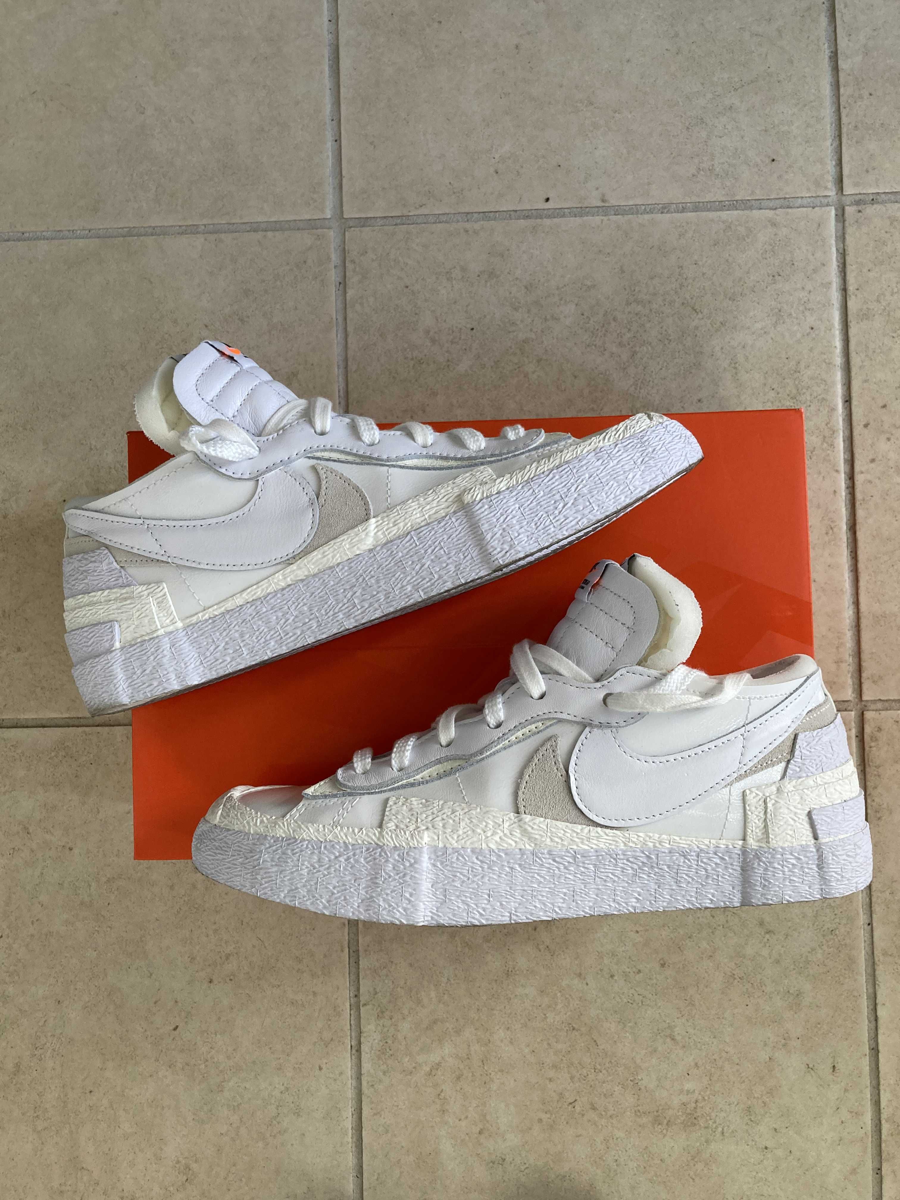 sacai × Nike Blazer Low "White Patent Leather"