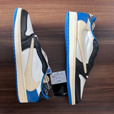 Travis Scott × fragment design × Nike Air Jordan 1 Low OG SP "Military Blue"