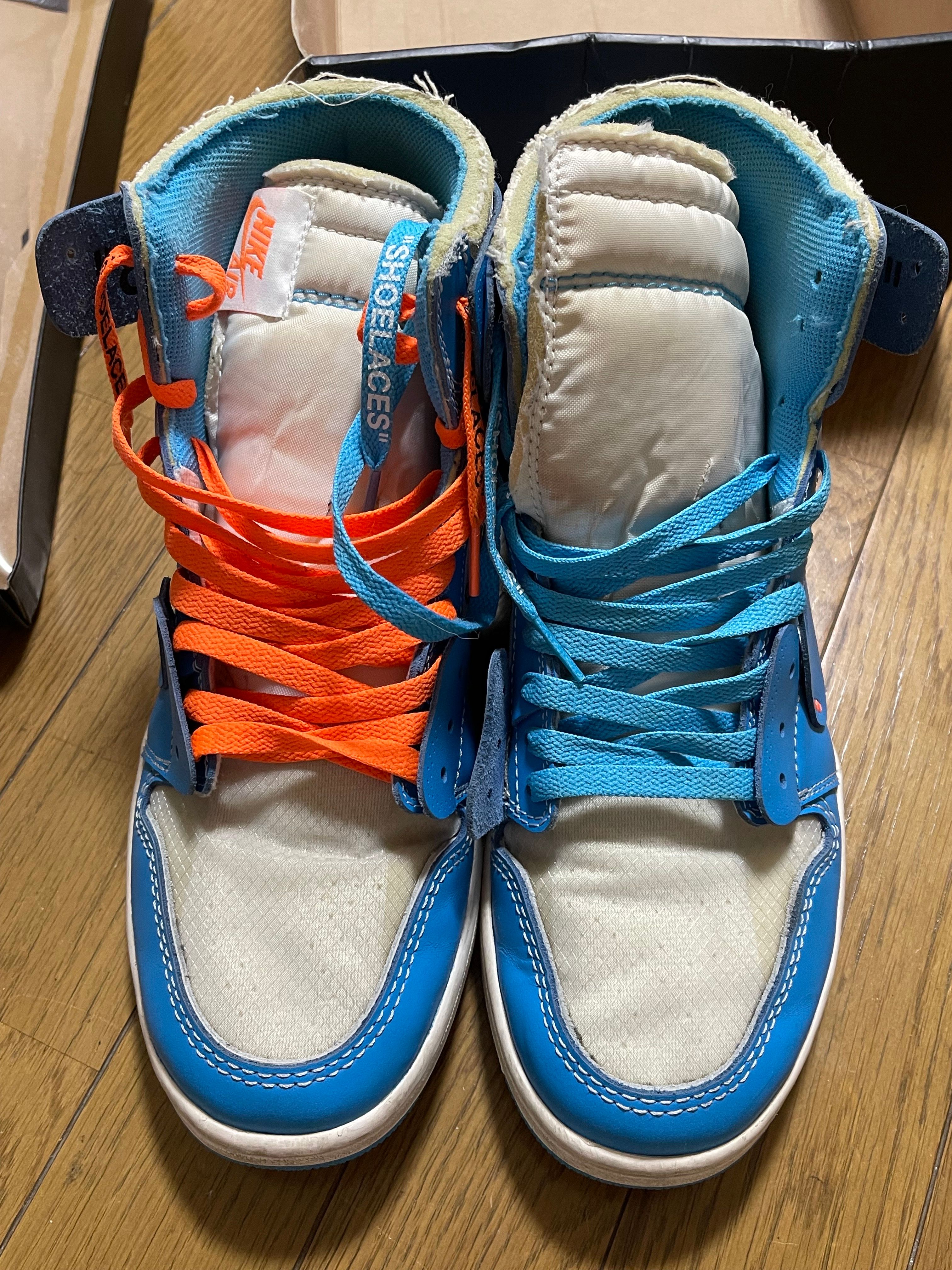 Off-White × Nike Air Jordan 1 High UNC "White/Dark Powder Blue"