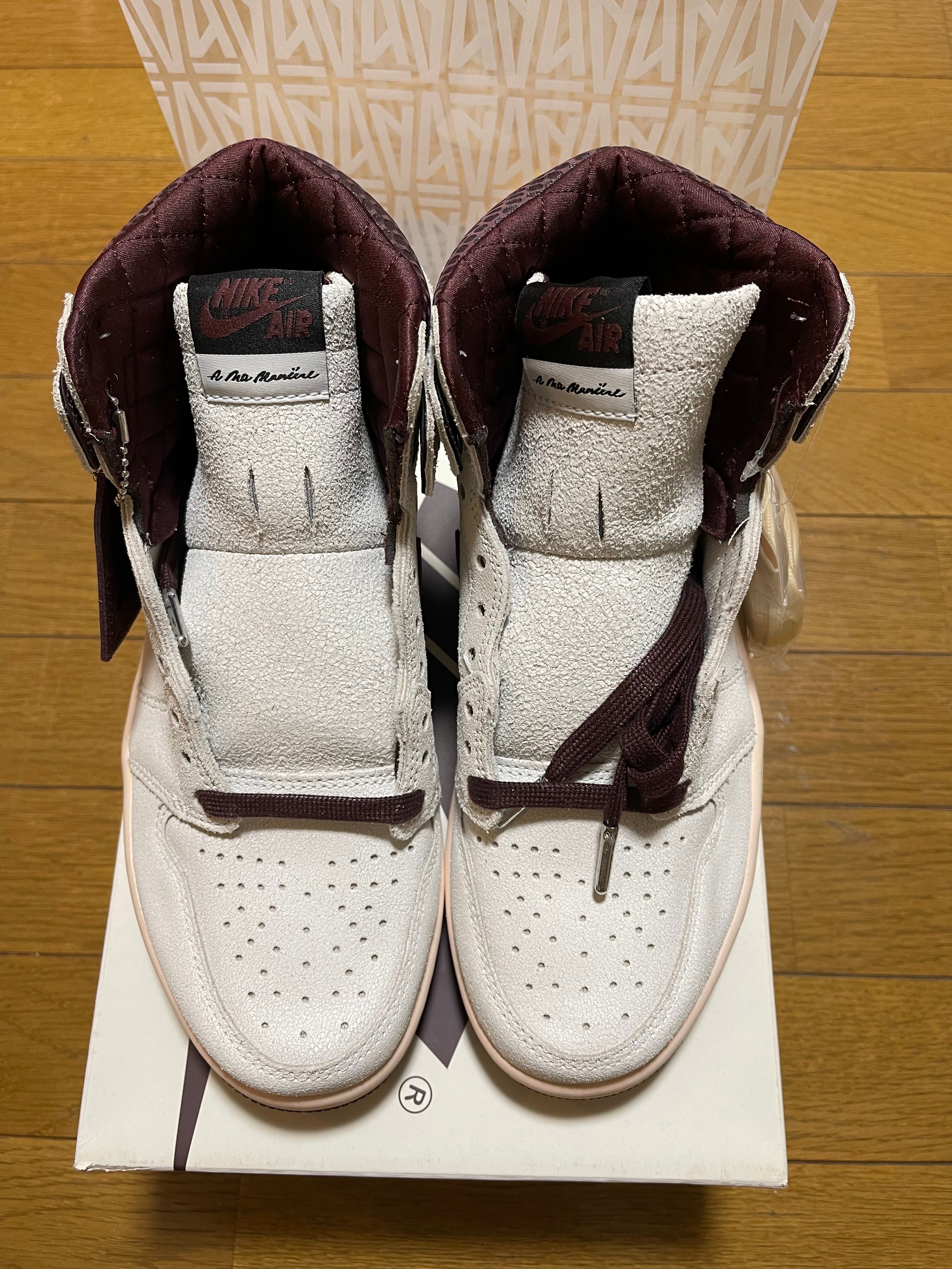 A Ma Maniere × Nike Air Jordan 1 Retro High OG "Sail and Burgundy"