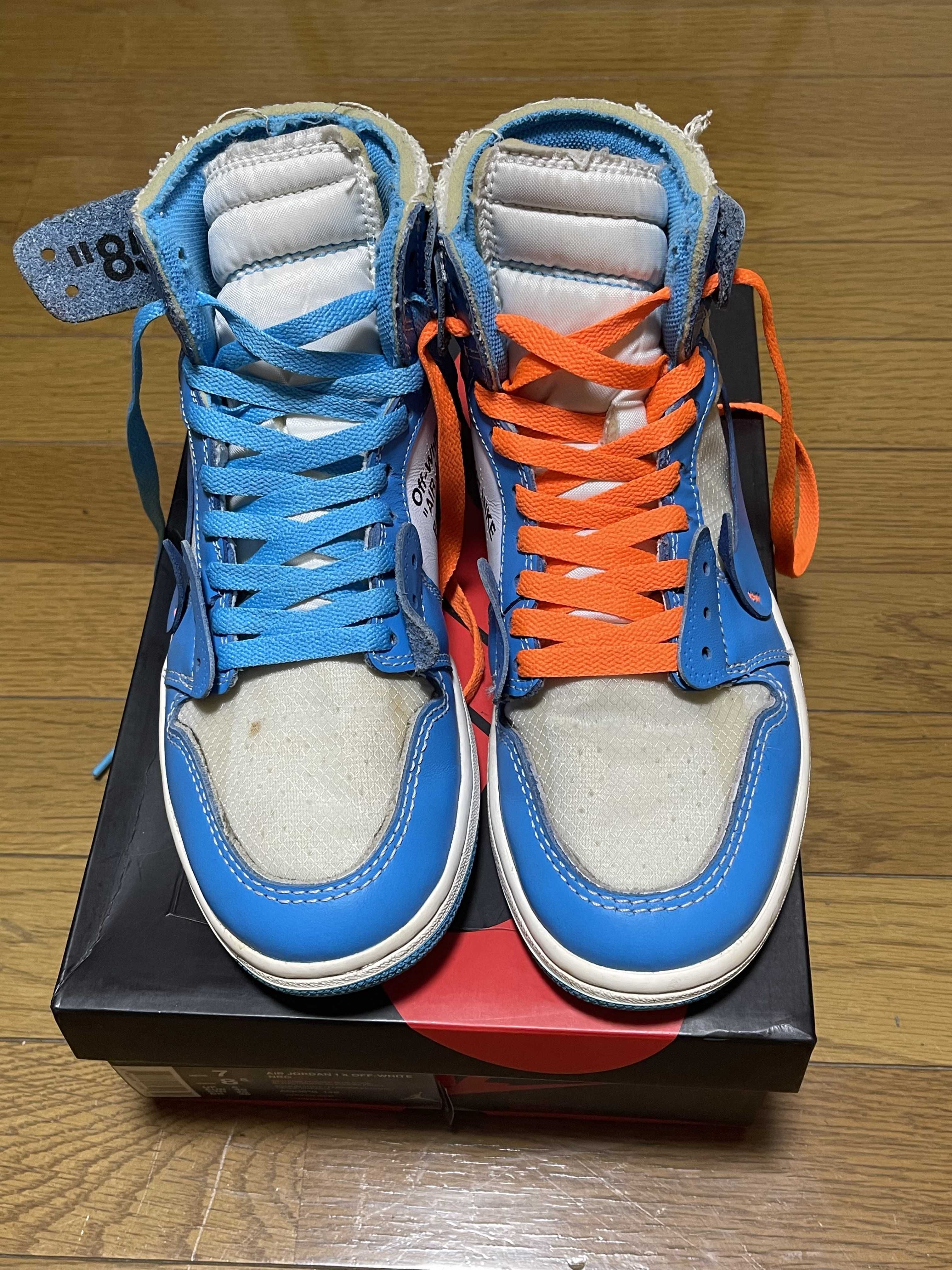 Off-White × Nike Air Jordan 1 High UNC "White/Dark Powder Blue"