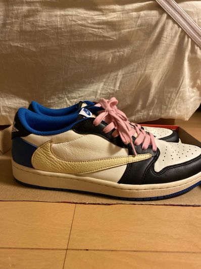 Travis Scott × fragment design × Nike Air Jordan 1 Low OG SP "Military Blue"